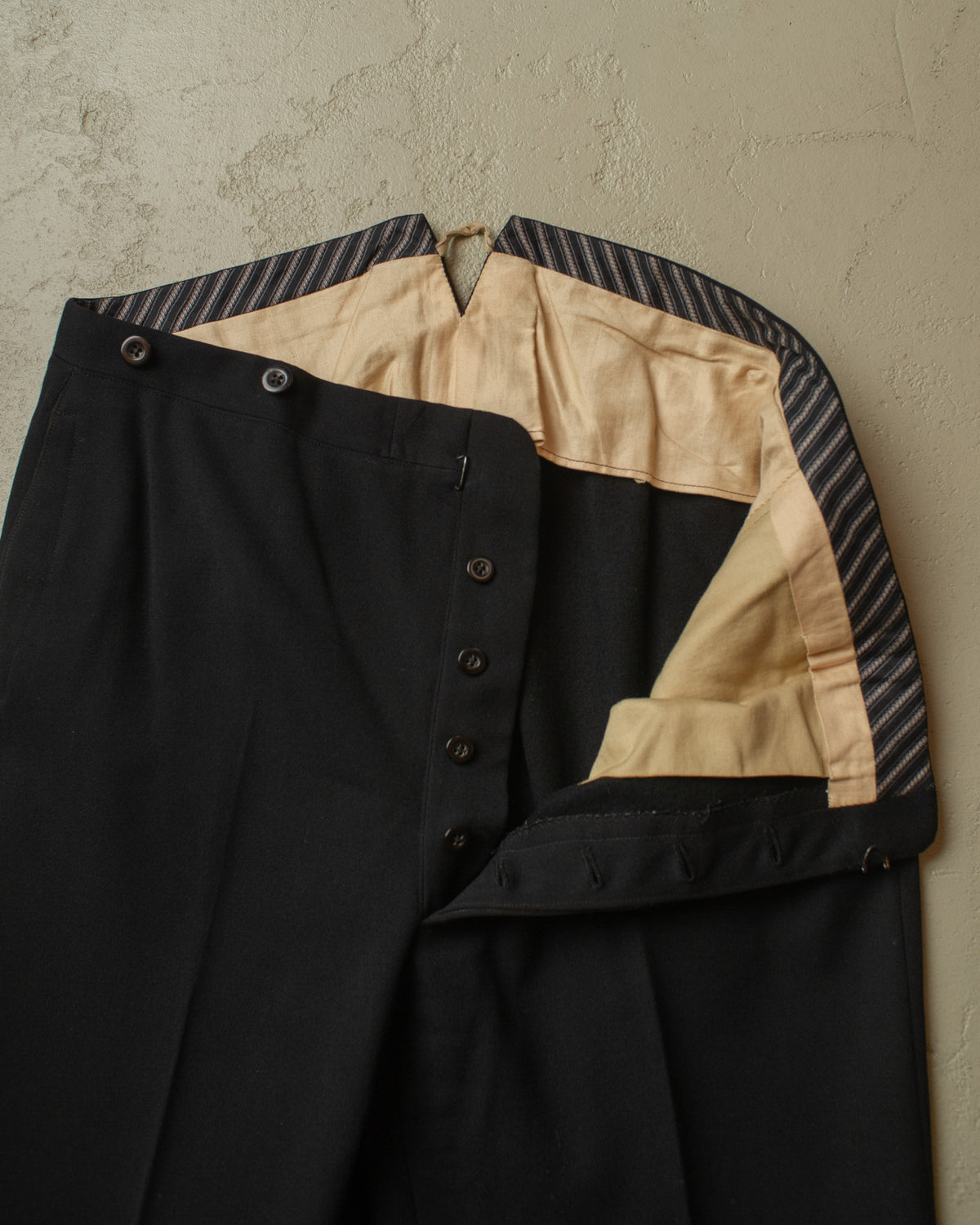 ca. 1920s German 3-Piece Wool Suit black - M