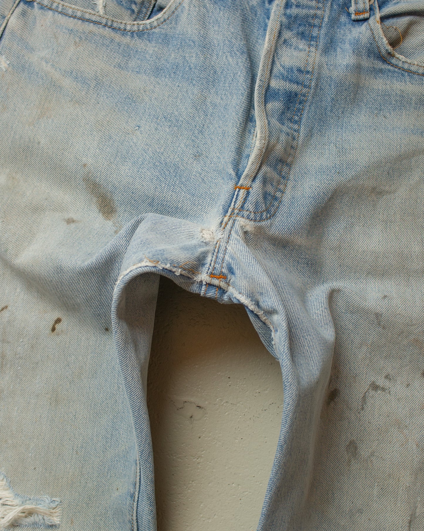1980 Levi´s 501 Selvedge distressed Jeans blue - W31 L30