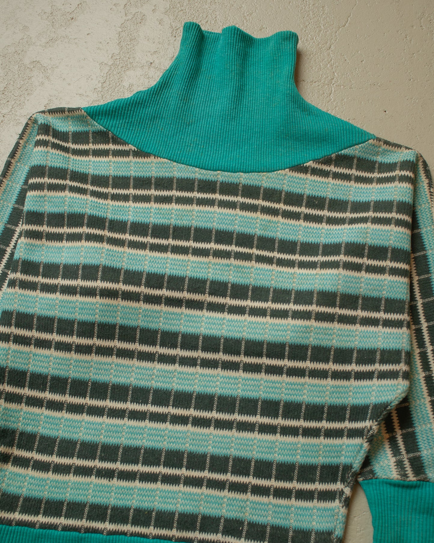 1950s/60s Womens Batwing Knit Top - S/M