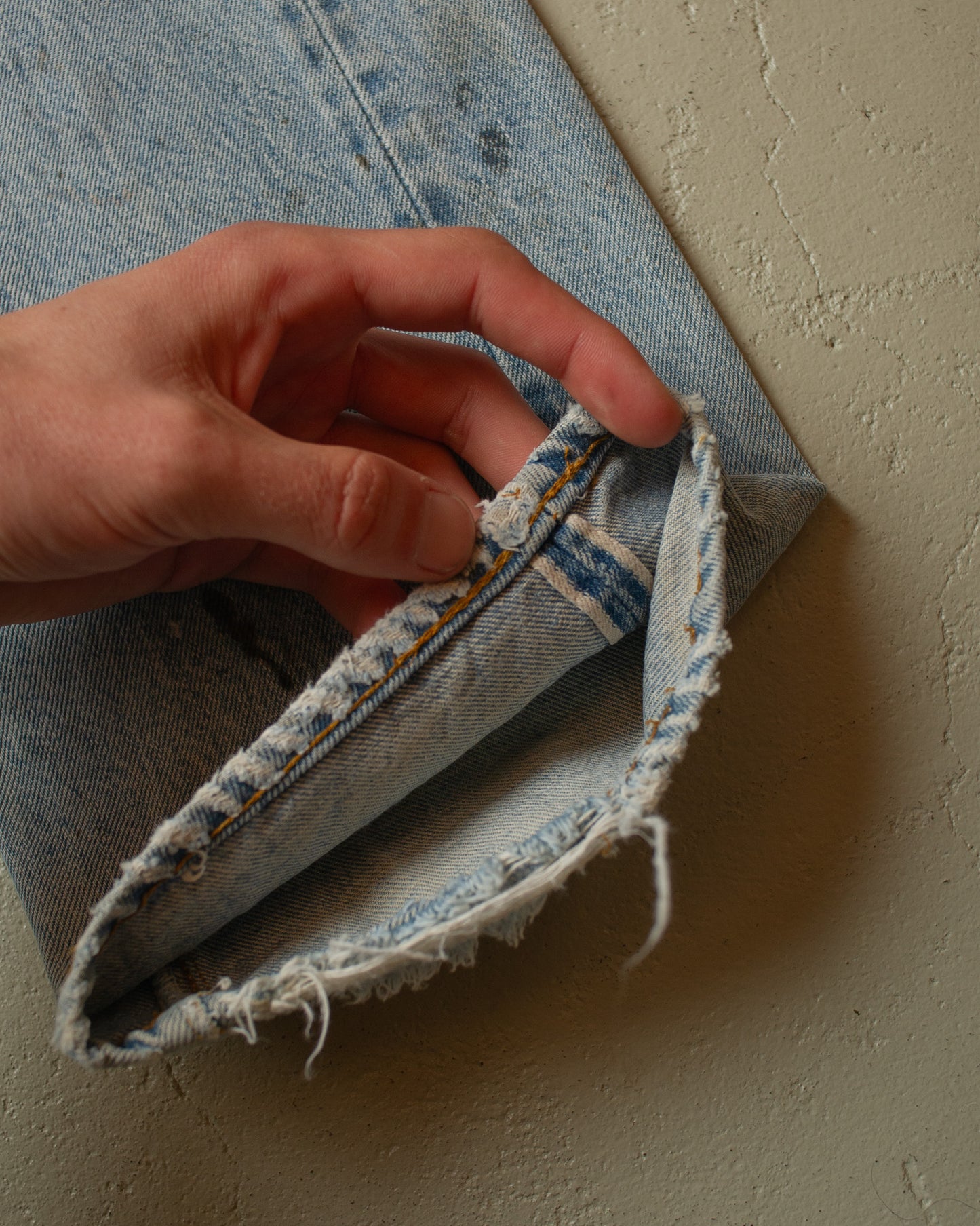 1980 Levi´s 501 Selvedge distressed Jeans blue - W31 L30