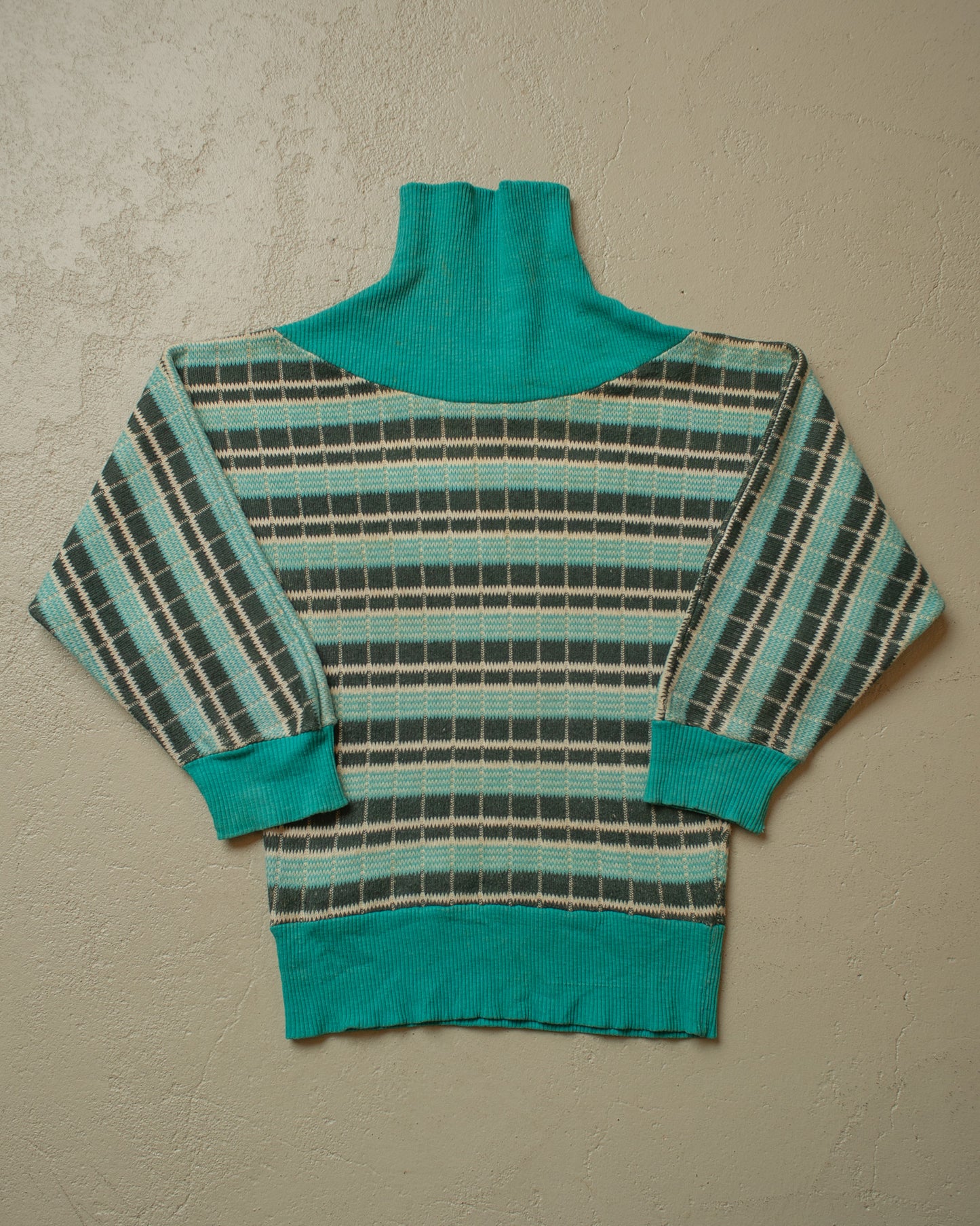 1950s/60s Womens Batwing Knit Top - S/M