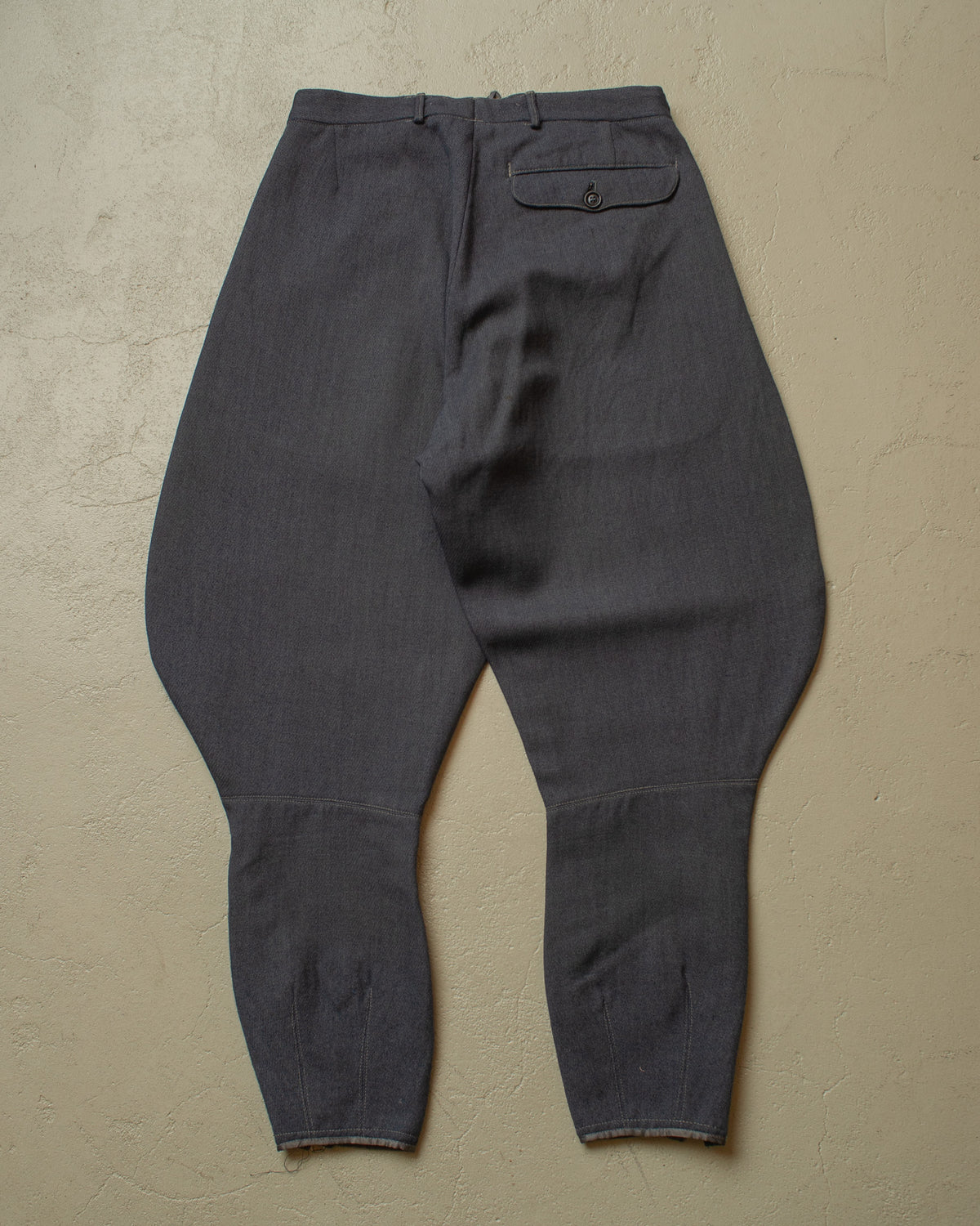 1940s German Wool Sports Breeches "Stiefelhose" grey - W26,5 L25,5