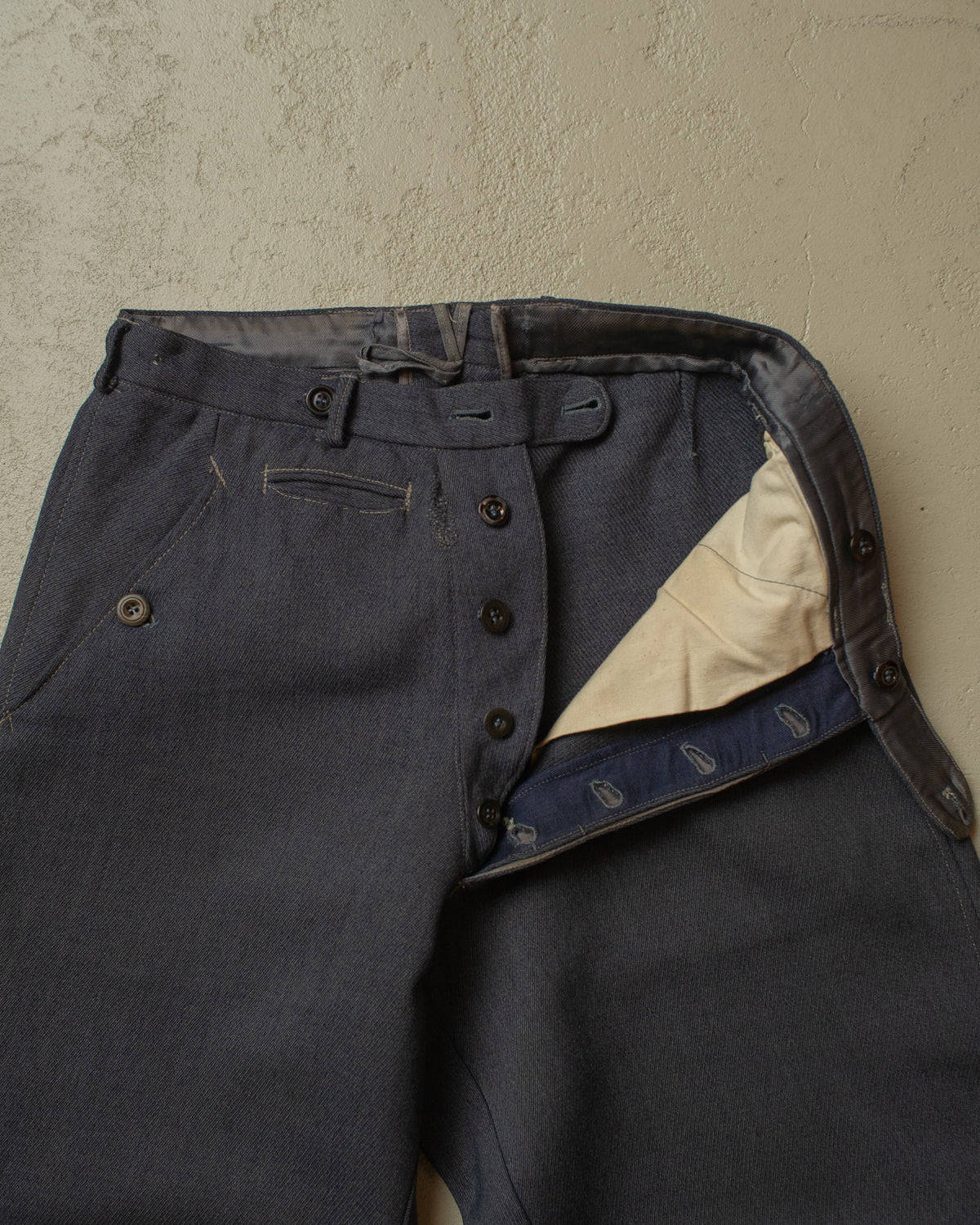 1940s German Wool Sports Breeches "Stiefelhose" grey - W26,5 L25,5
