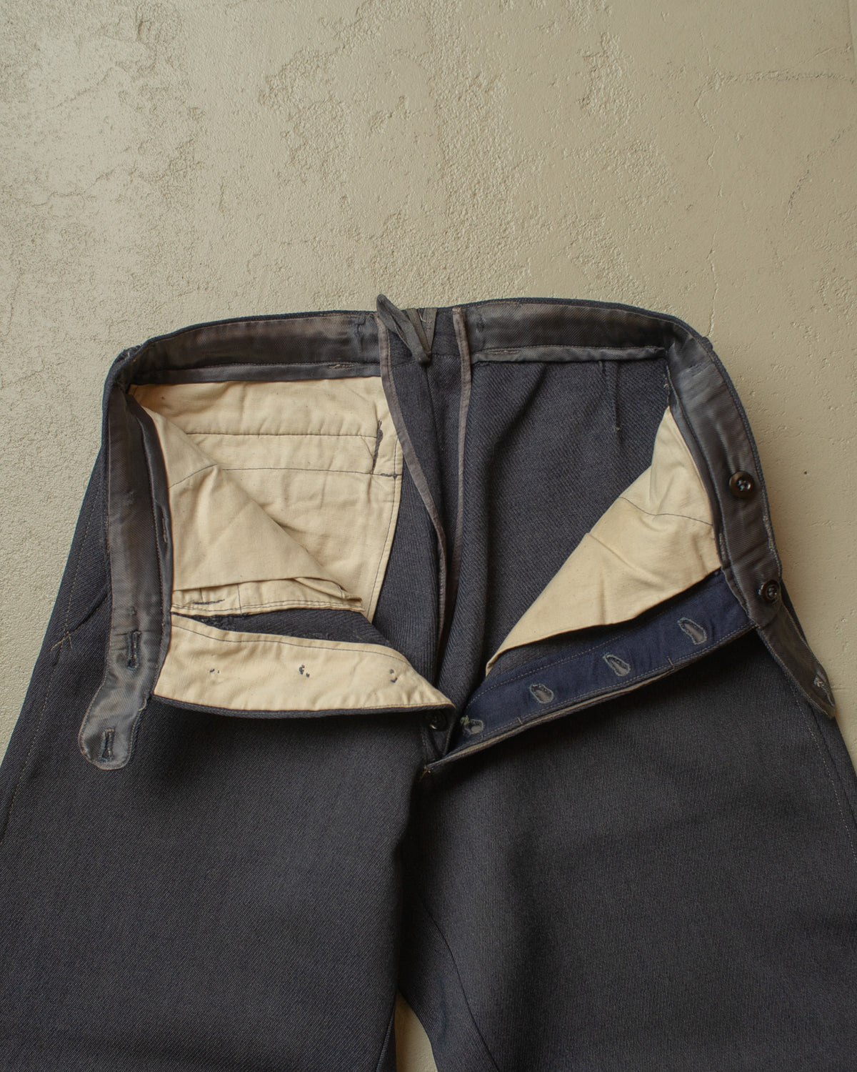 1940s German Wool Sports Breeches "Stiefelhose" grey - W26,5 L25,5