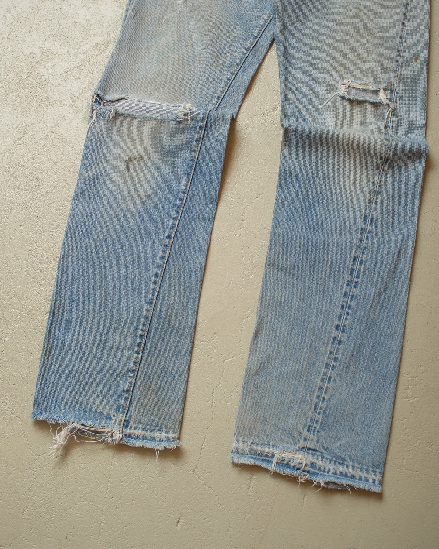 1980´s Levi´s 501 Selvedge distressed Jeans blue - W28 L33