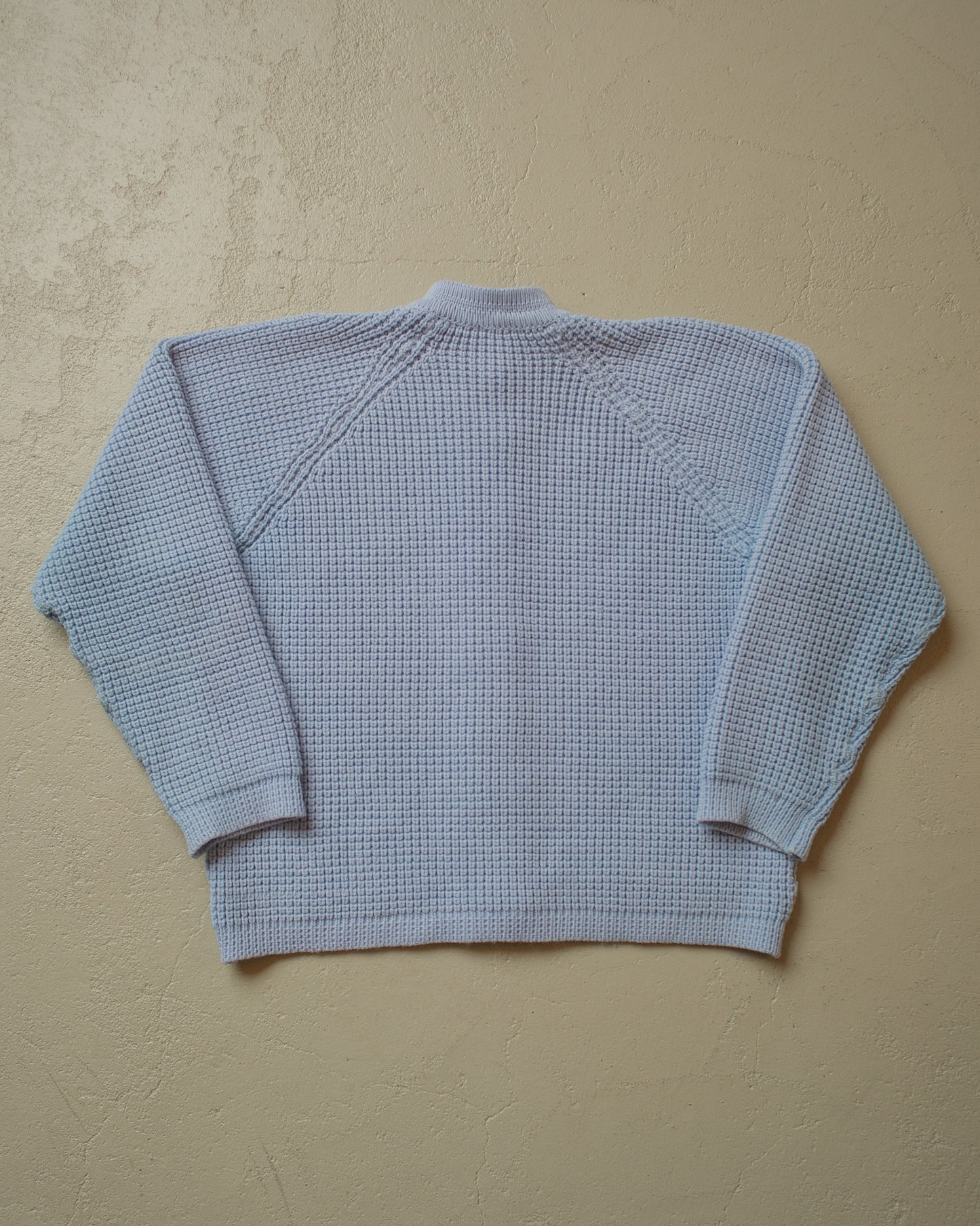 1950s/60s Womens "Waffle" Knit Jacket blue - M/L