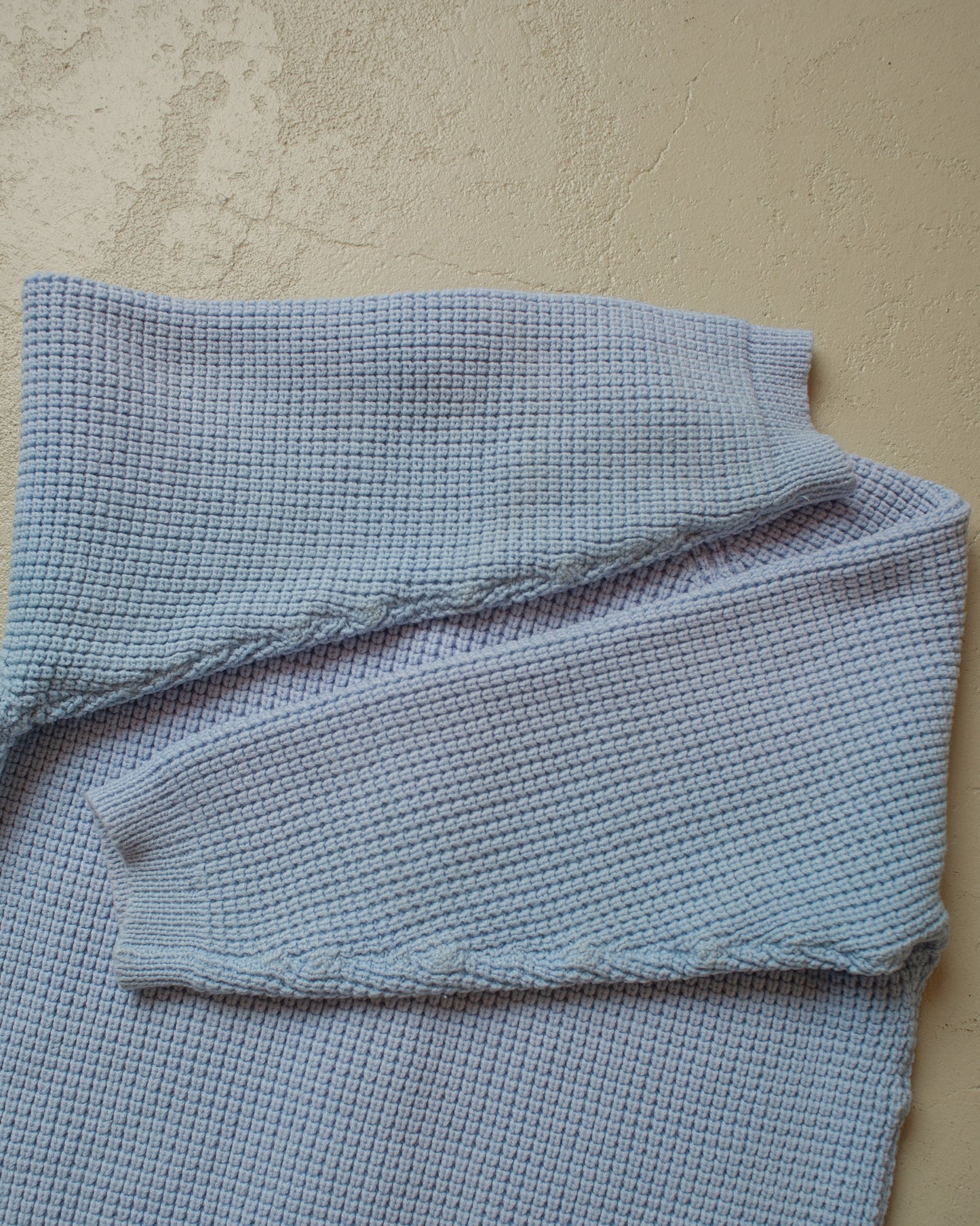 1950s/60s Womens "Waffle" Knit Jacket blue - M/L