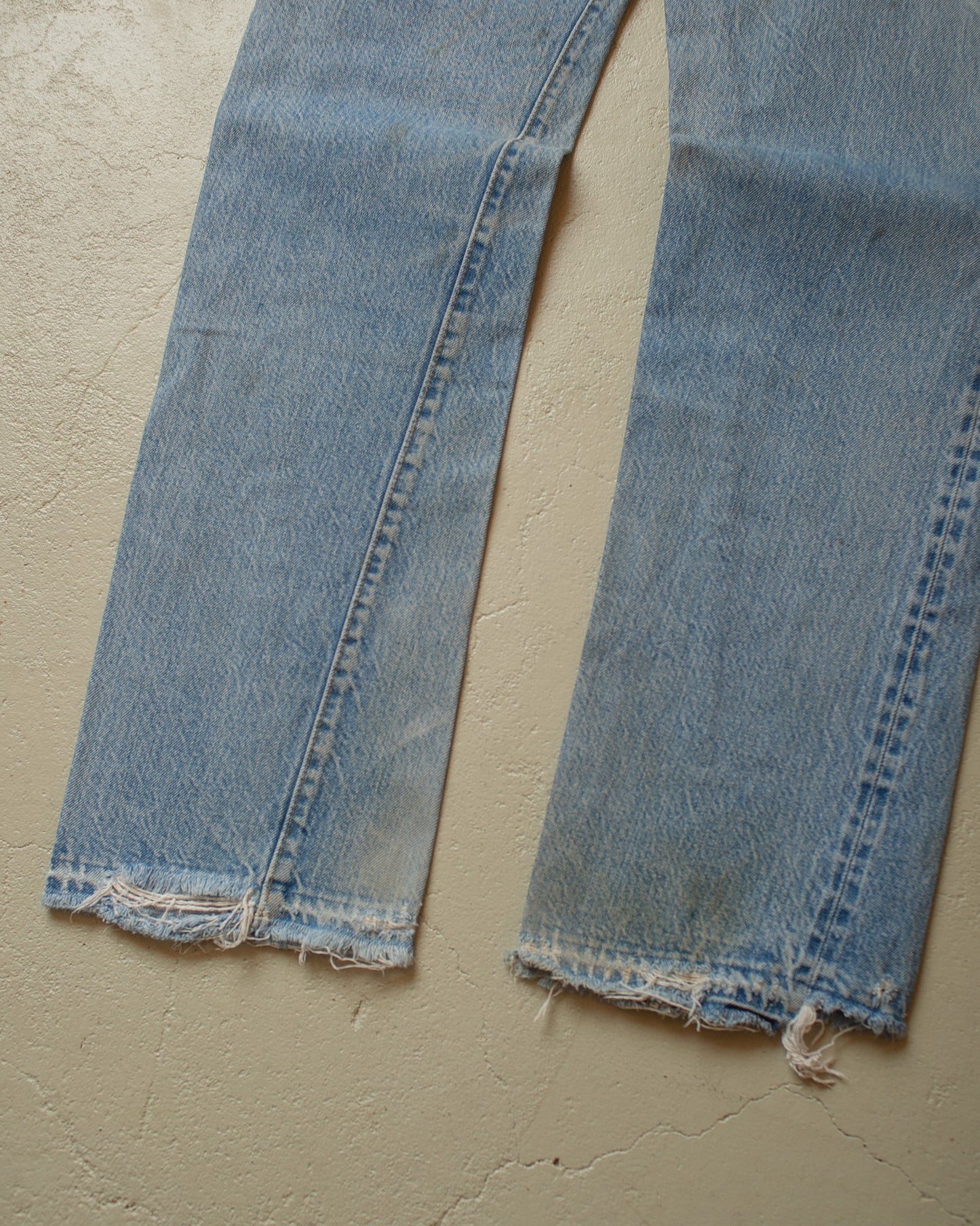 1980´s Levi´s 501 Selvedge distressed Jeans blue - W28 L33