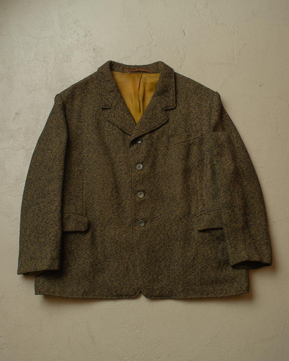 1940s/50s German Wool Suit Jacket "brown" - XL/XXL