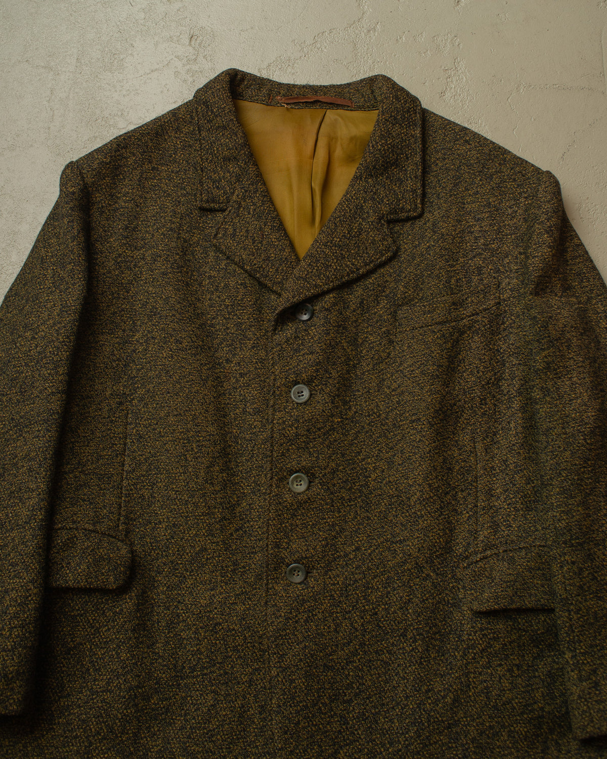 1940s/50s German Wool Suit Jacket "brown" - XL/XXL