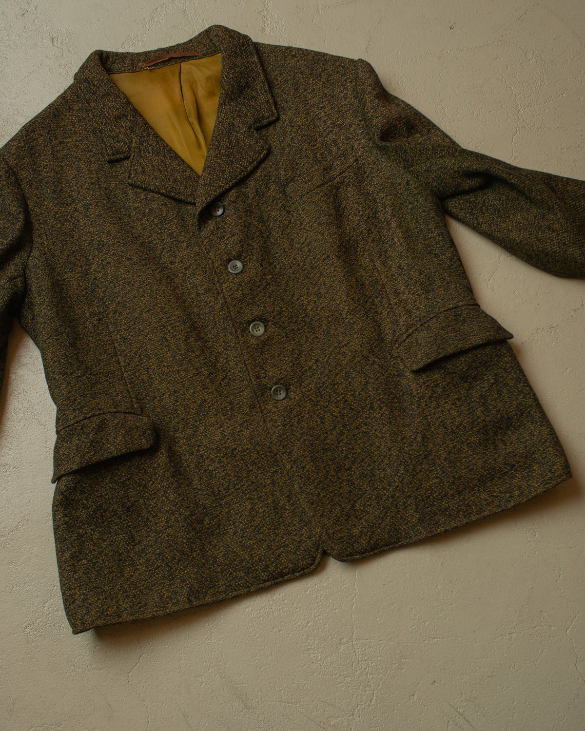 1940s/50s German Wool Suit Jacket "brown" - XL/XXL