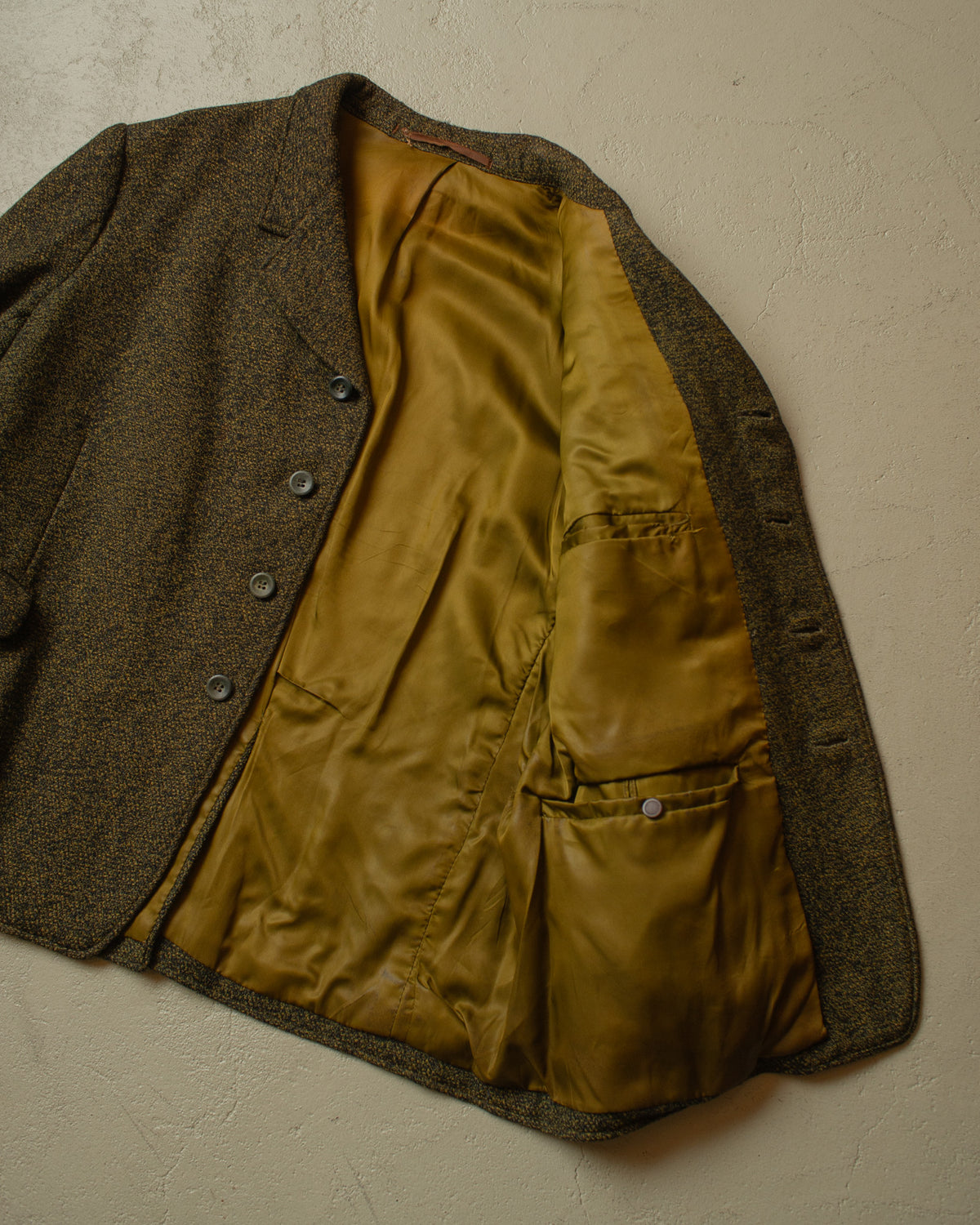 1940s/50s German Wool Suit Jacket "brown" - XL/XXL