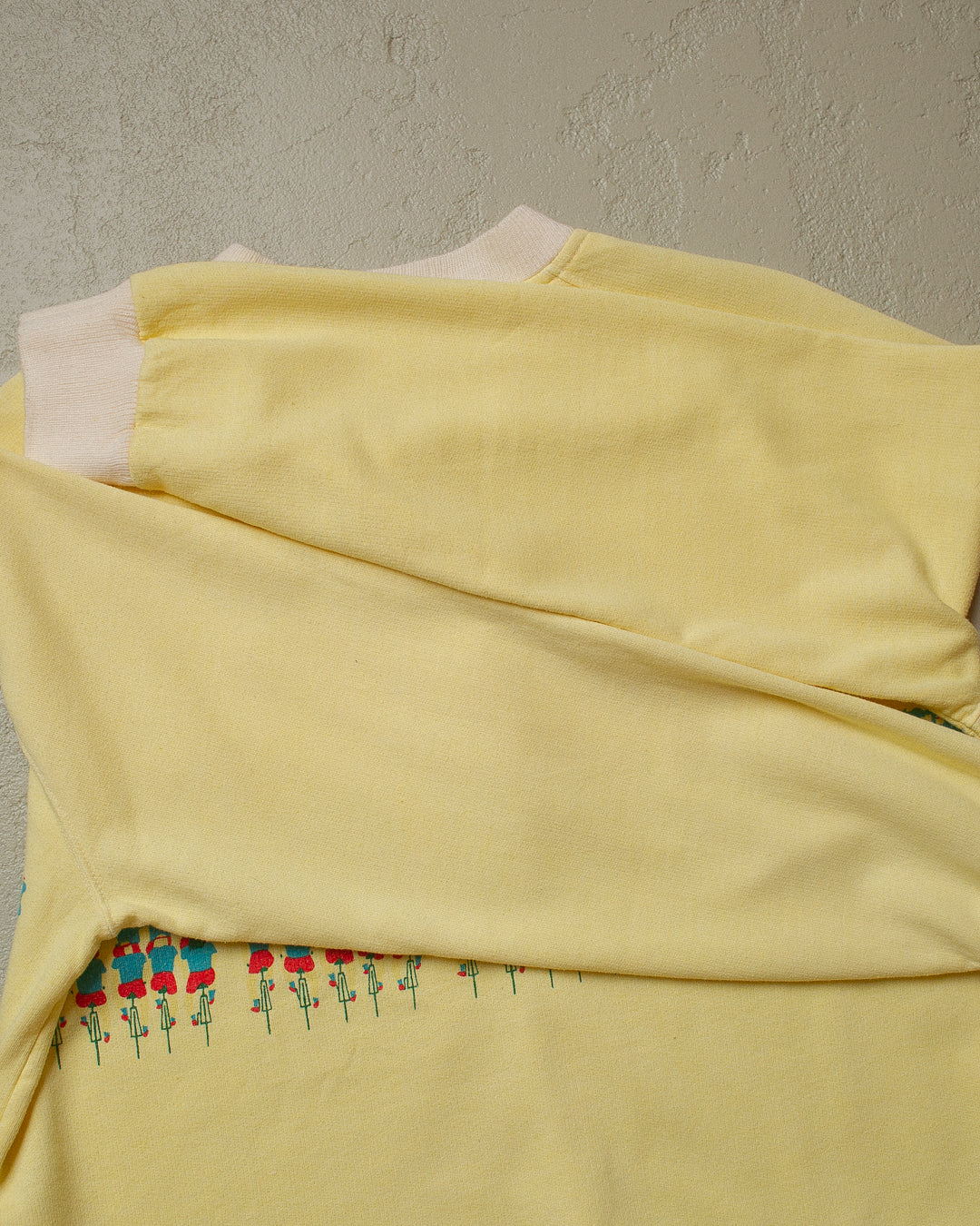 Womens 80s IZOD Lacoste Bicycle Zip Sweatshirt yellow - L