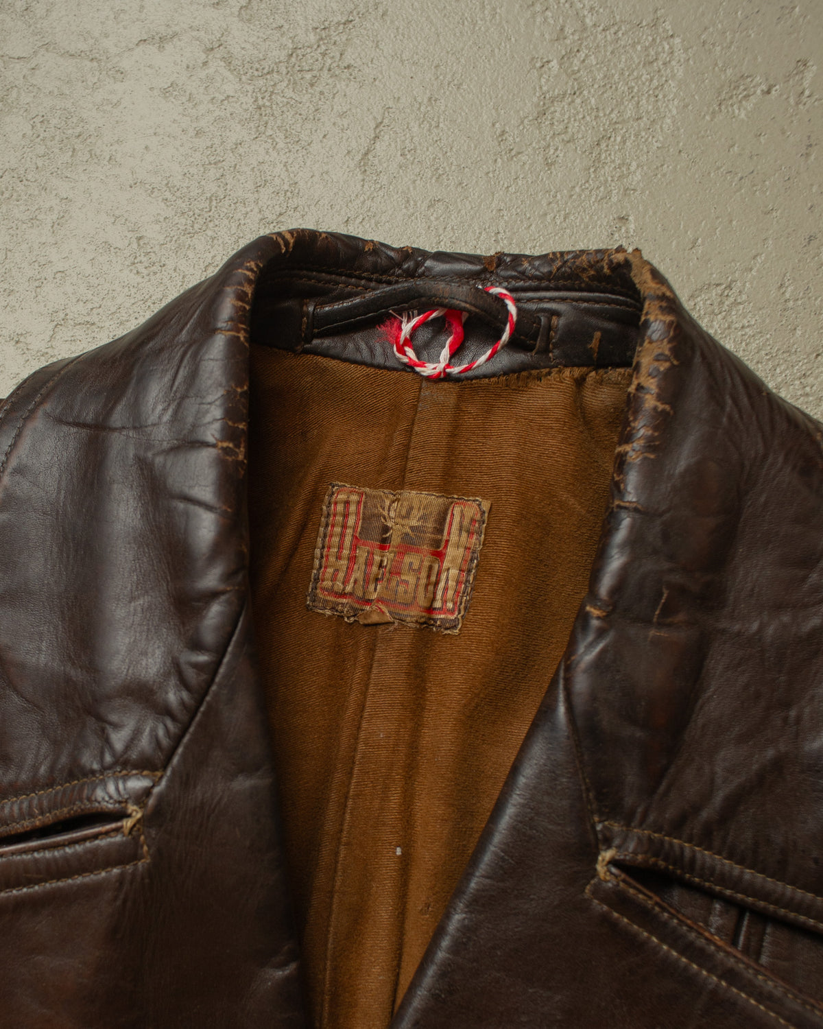 1950s Haelson Leather Biker Jacket brown - M/L