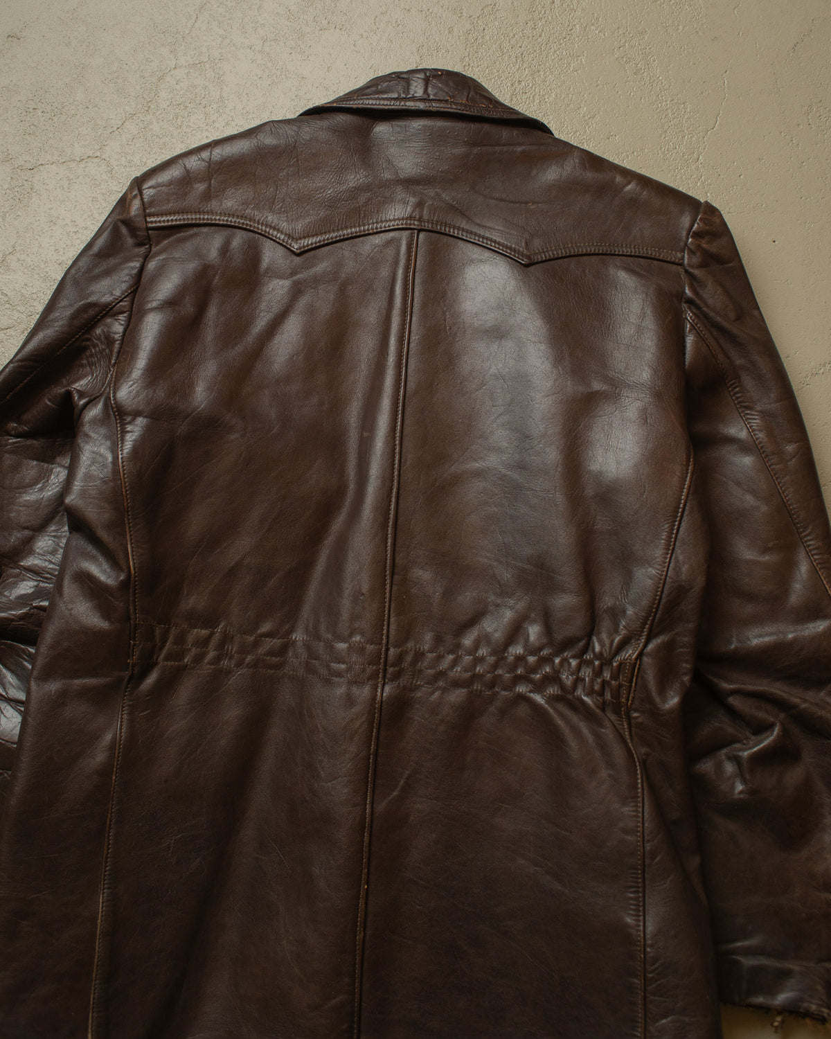 1950s Haelson Leather Biker Jacket brown - M/L