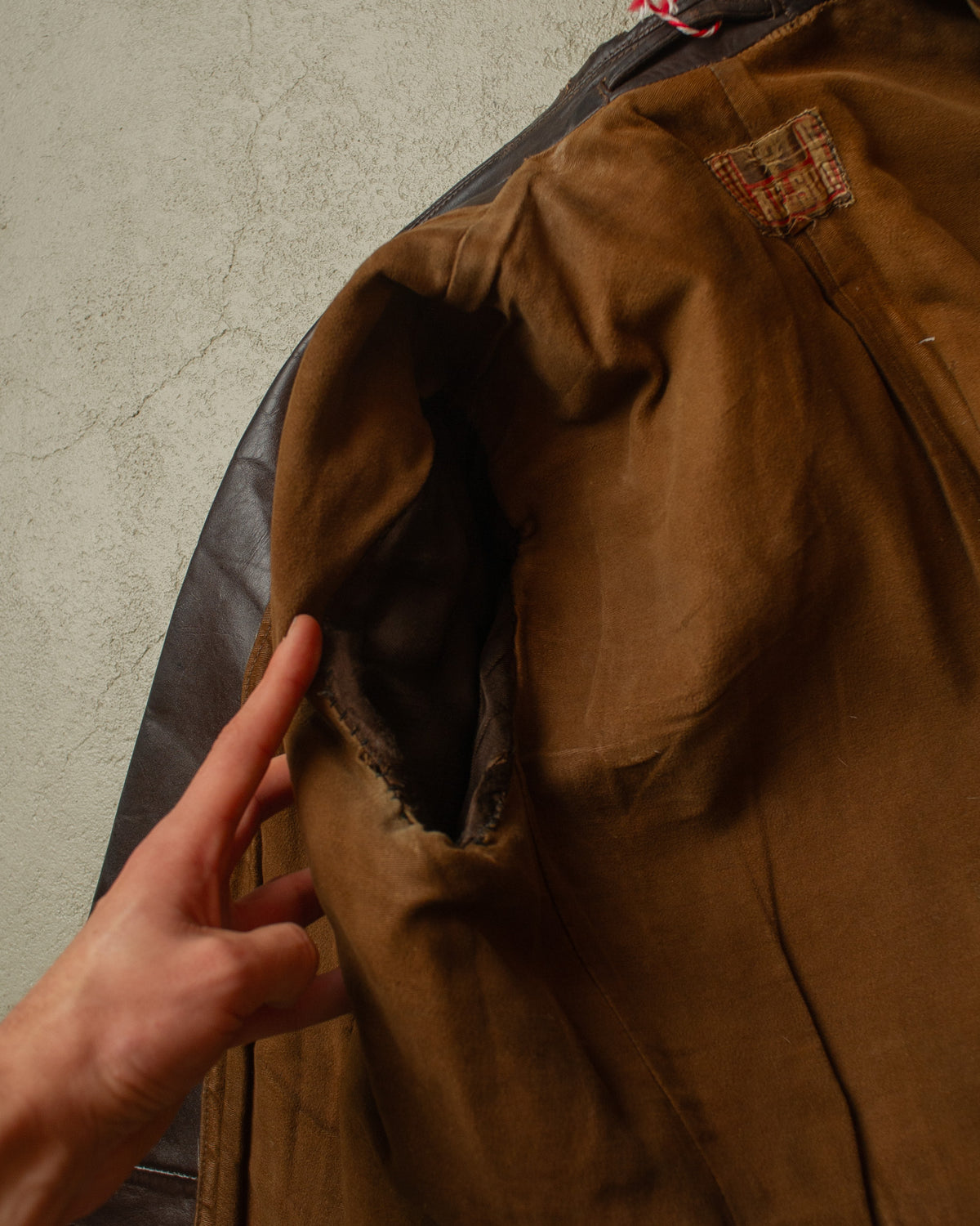 1950s Haelson Leather Biker Jacket brown - M/L