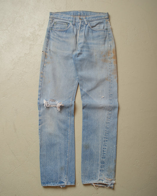 1980´s Levi´s 501 Selvedge repaired Jeans blue - W30 L33