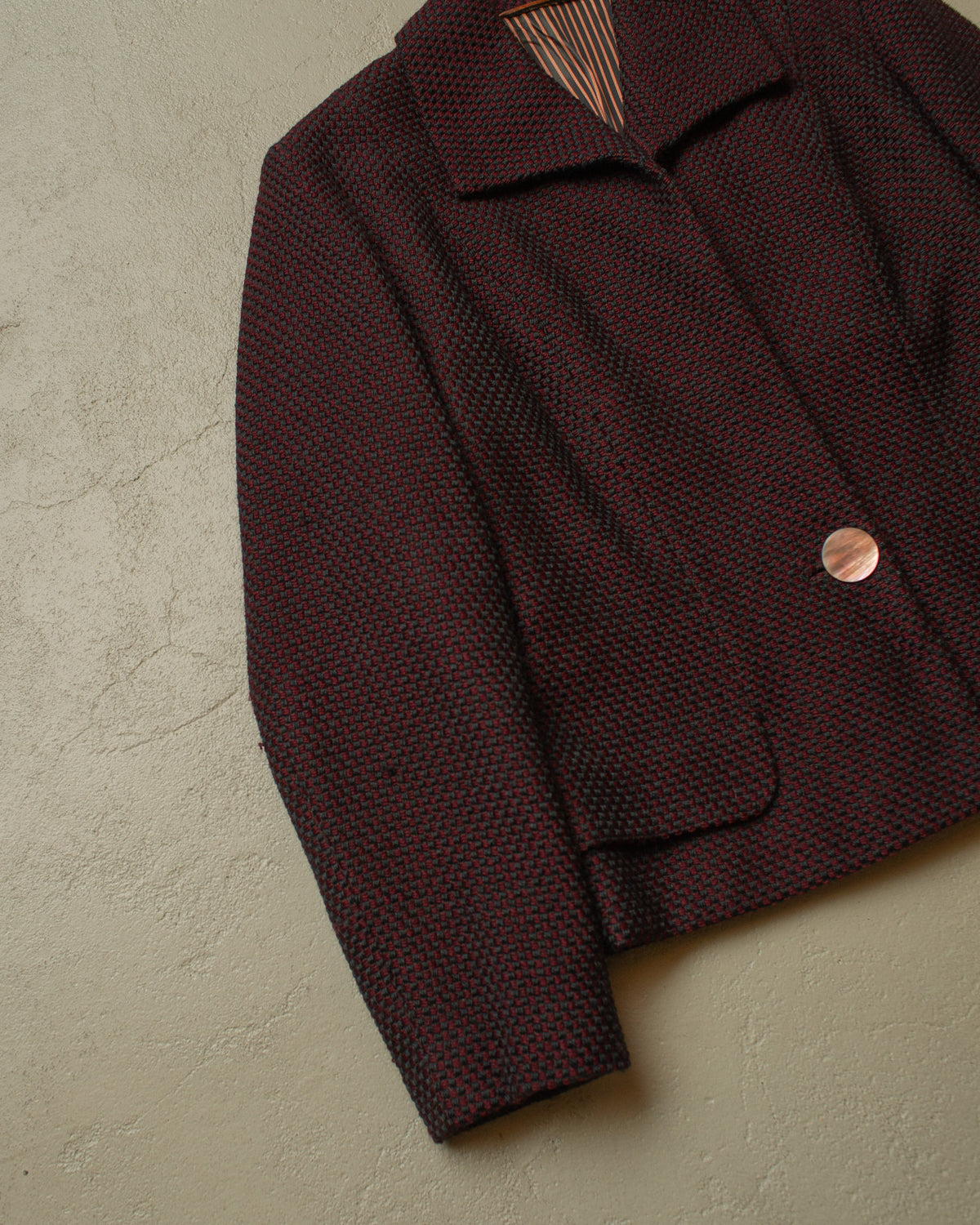 ca. 1950s German Womens Tailored Wool Suit burgundy - S/M