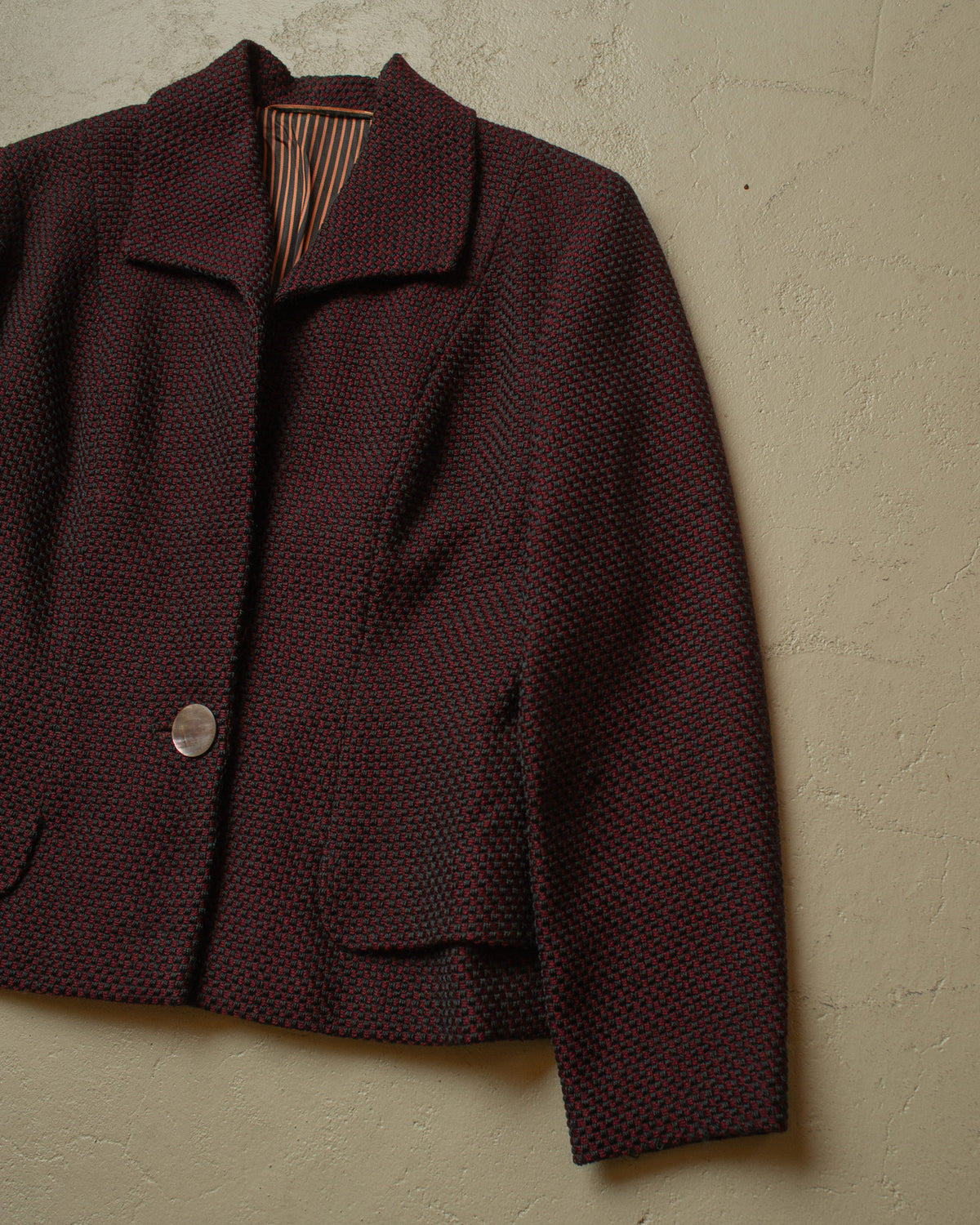 ca. 1950s German Womens Tailored Wool Suit burgundy - S/M