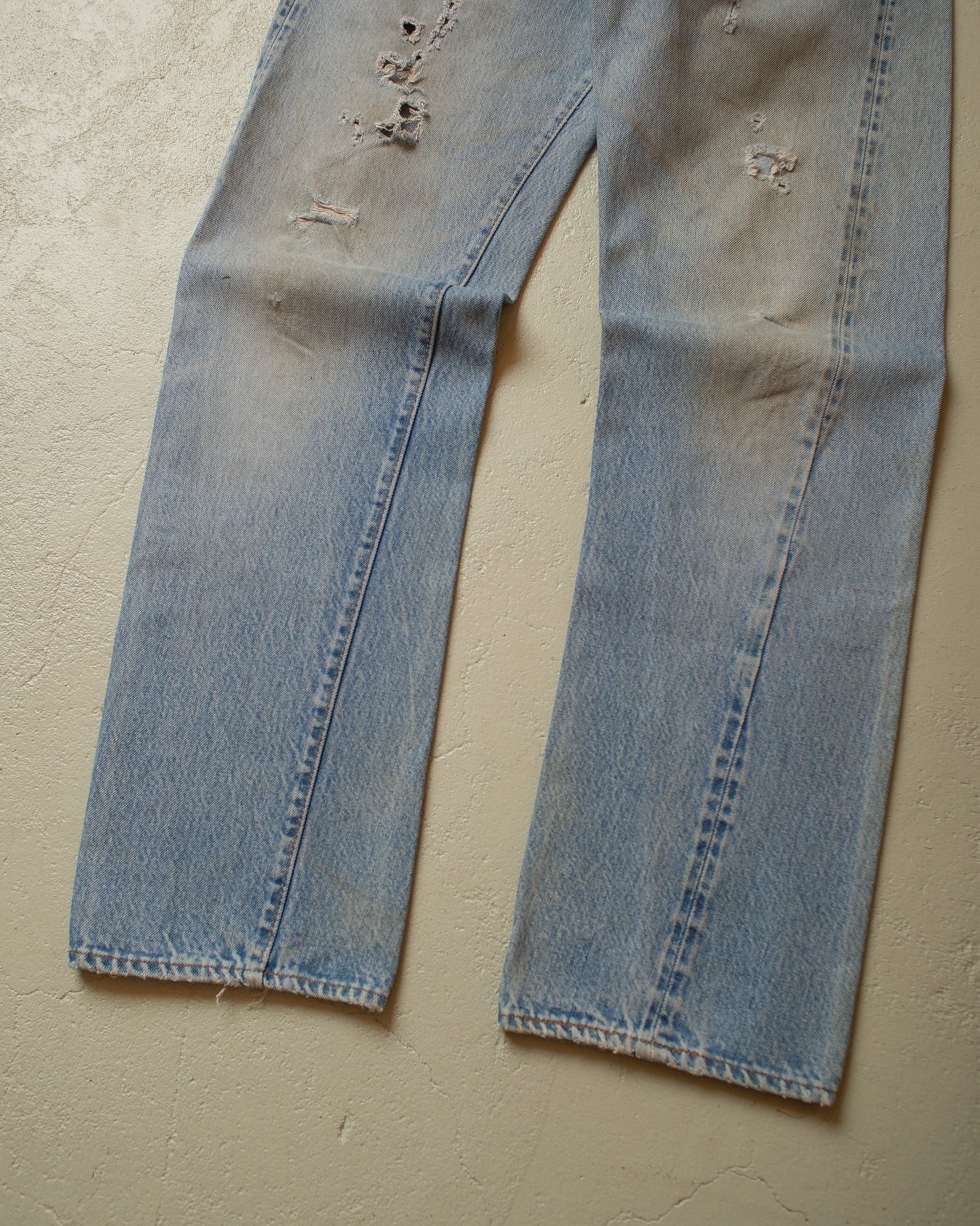 1982 Levi´s 501 Selvedge distressed Jeans blue - W30 L31