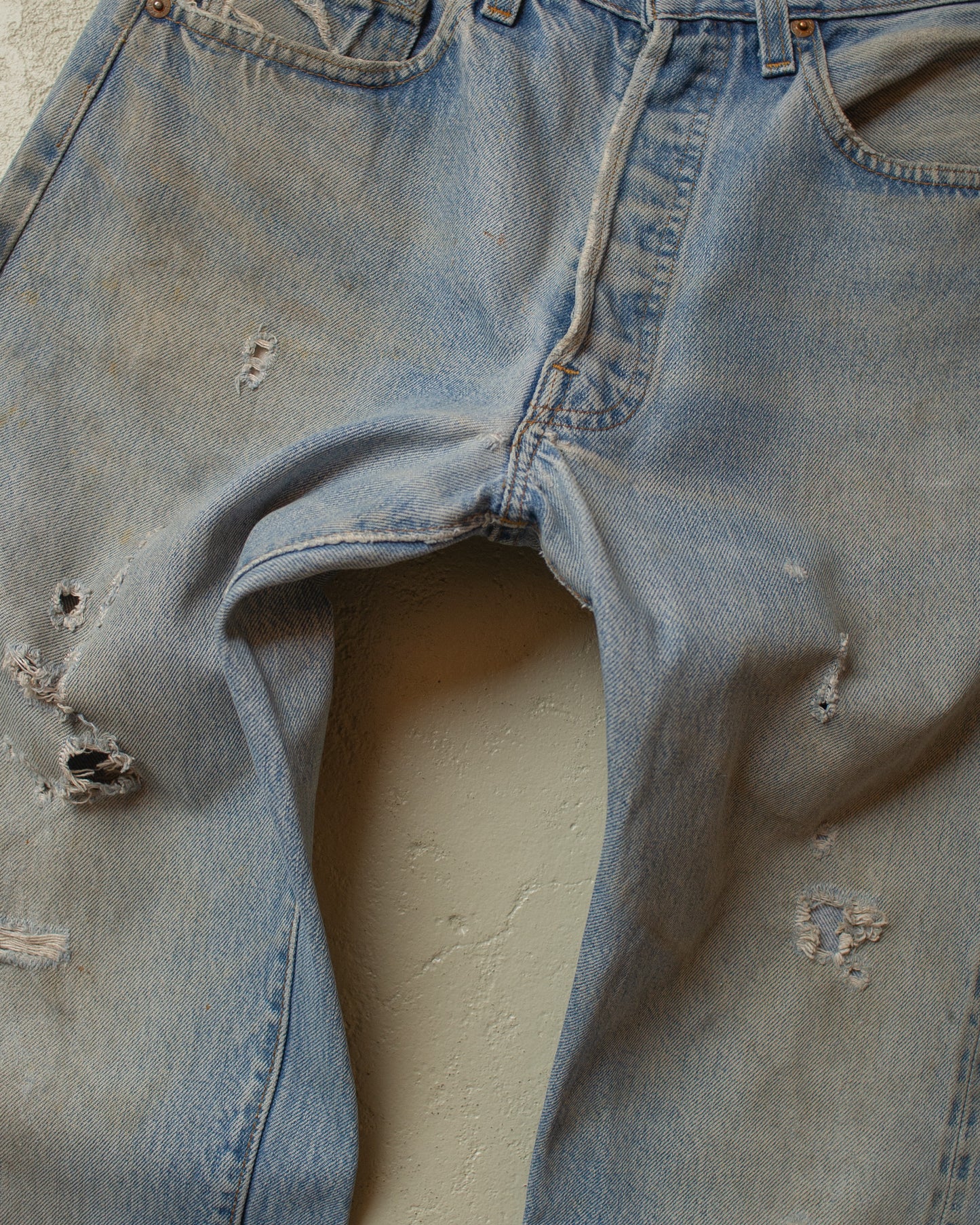 1982 Levi´s 501 Selvedge distressed Jeans blue - W30 L31