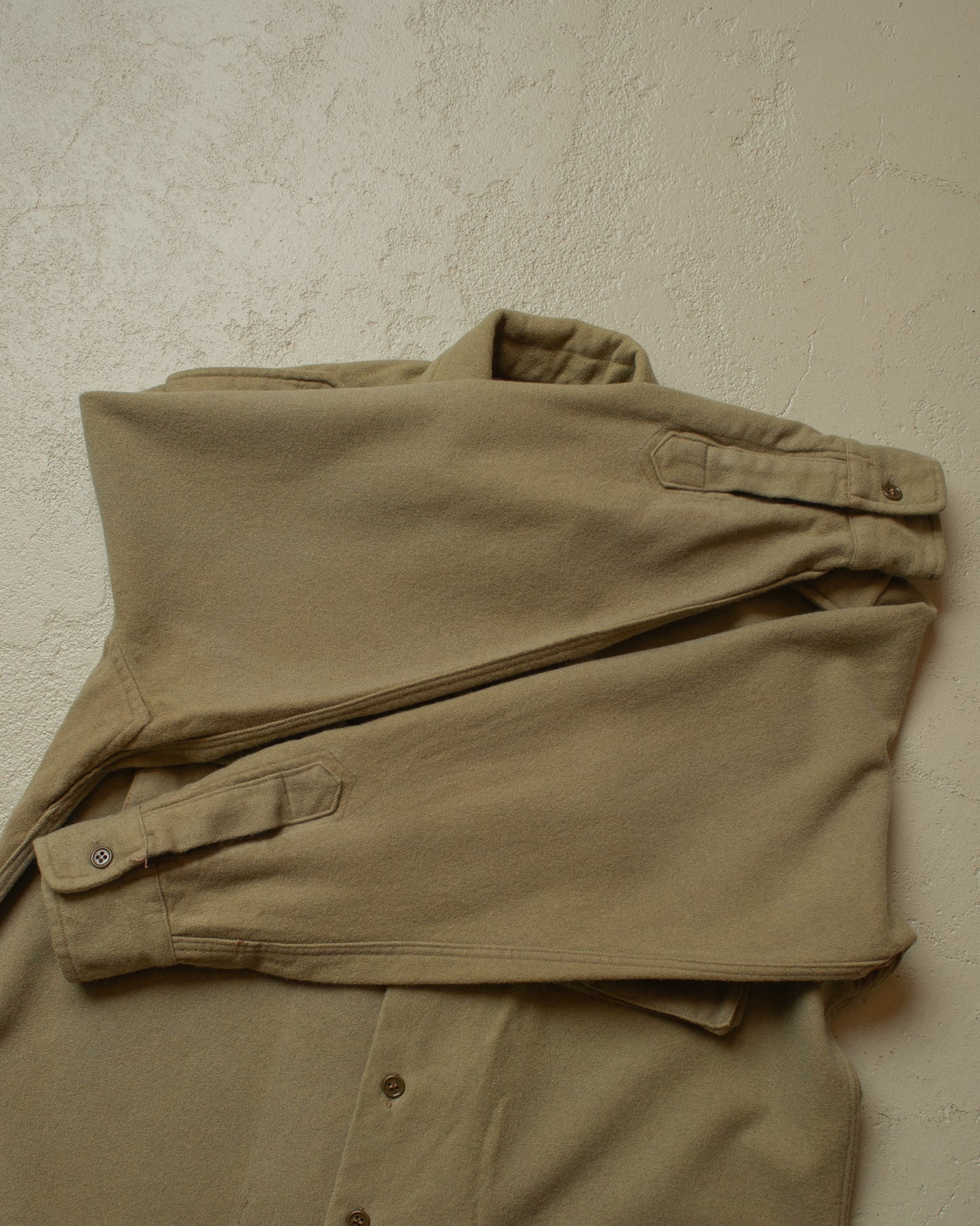 1940s Womens US Army Wool Shirt (Gas Flaps) khaki - M/L