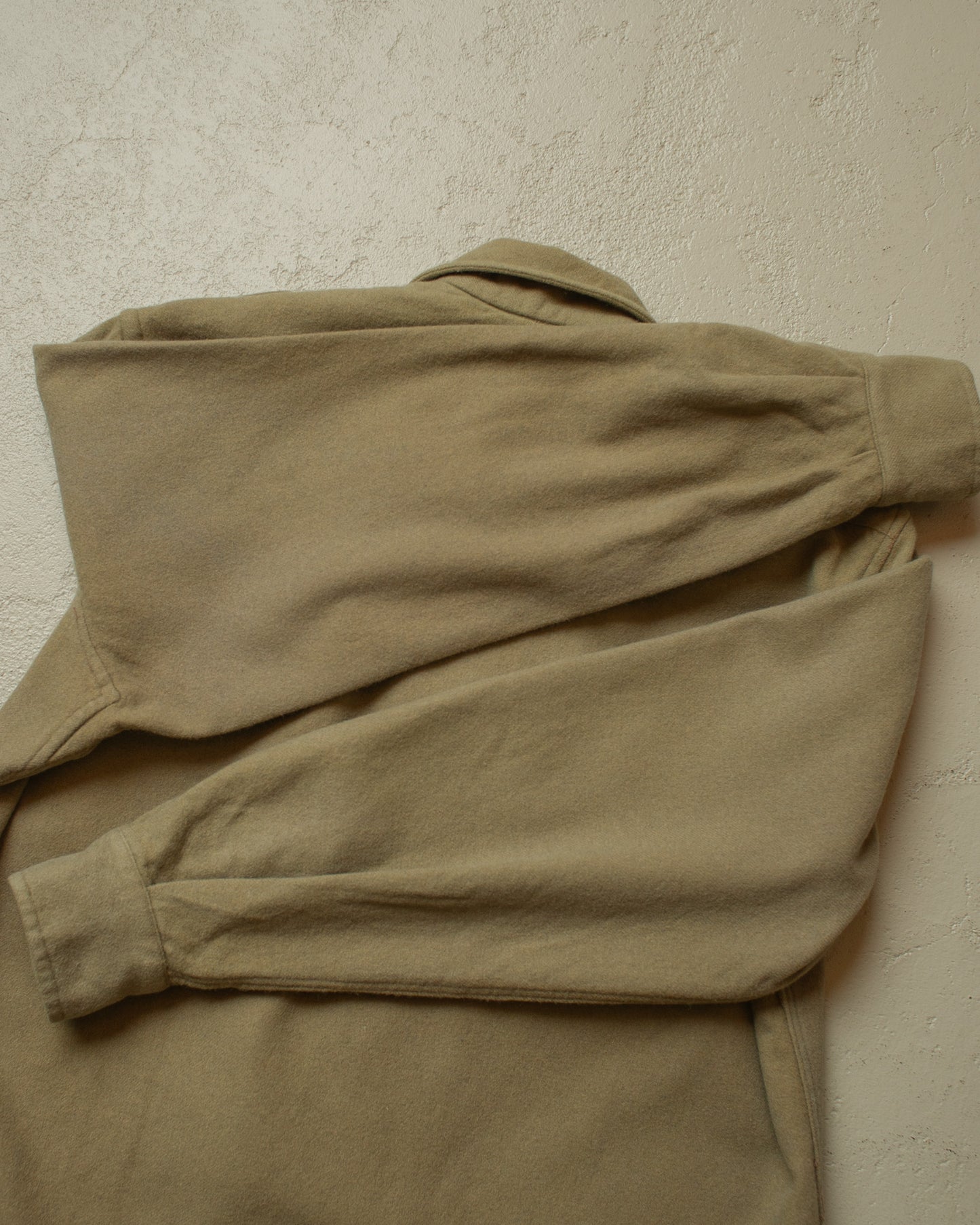 1940s Womens US Army Wool Shirt (Gas Flaps) khaki - M/L