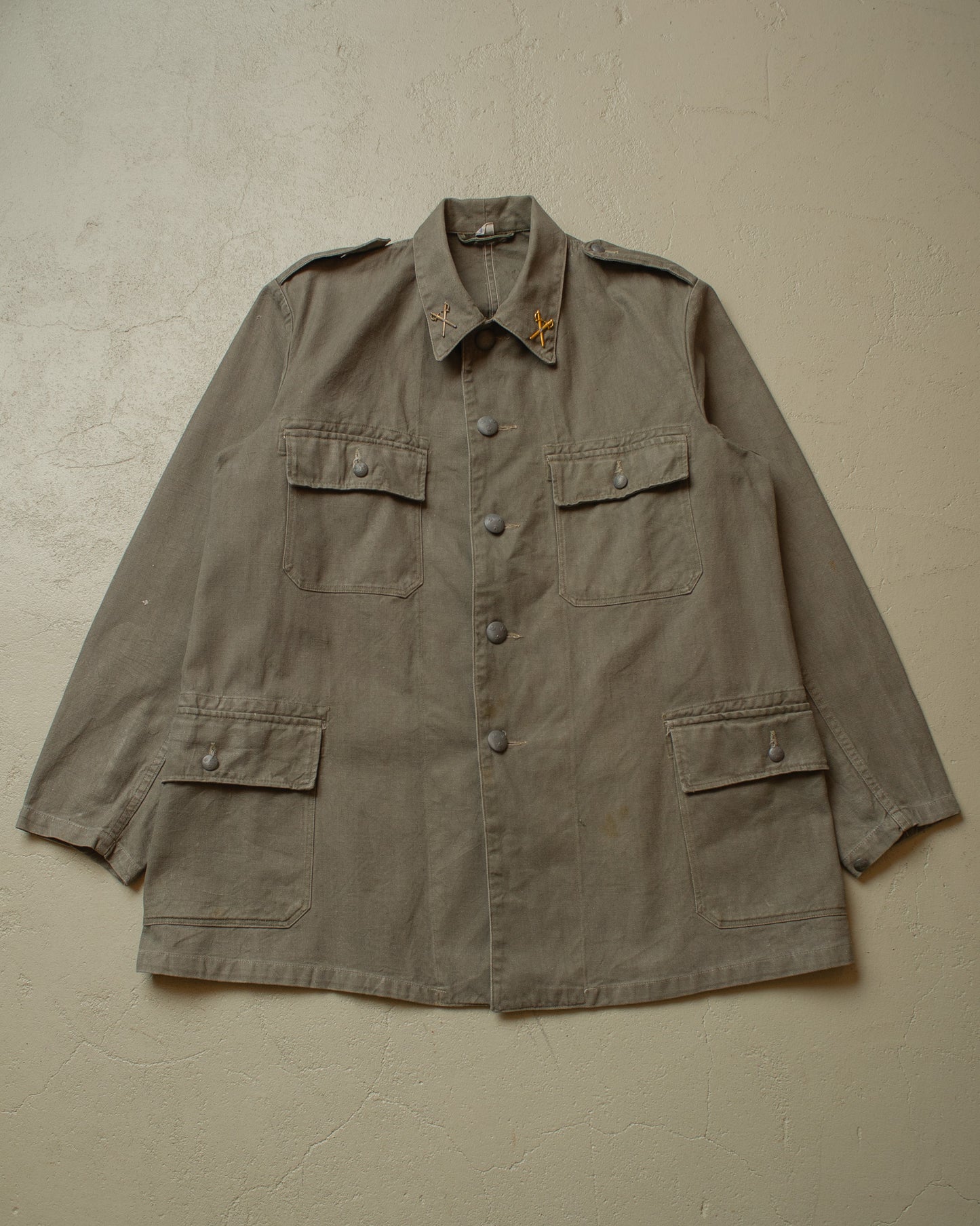 1950s/60s Swedish Army Work Jacket grey - L/XL