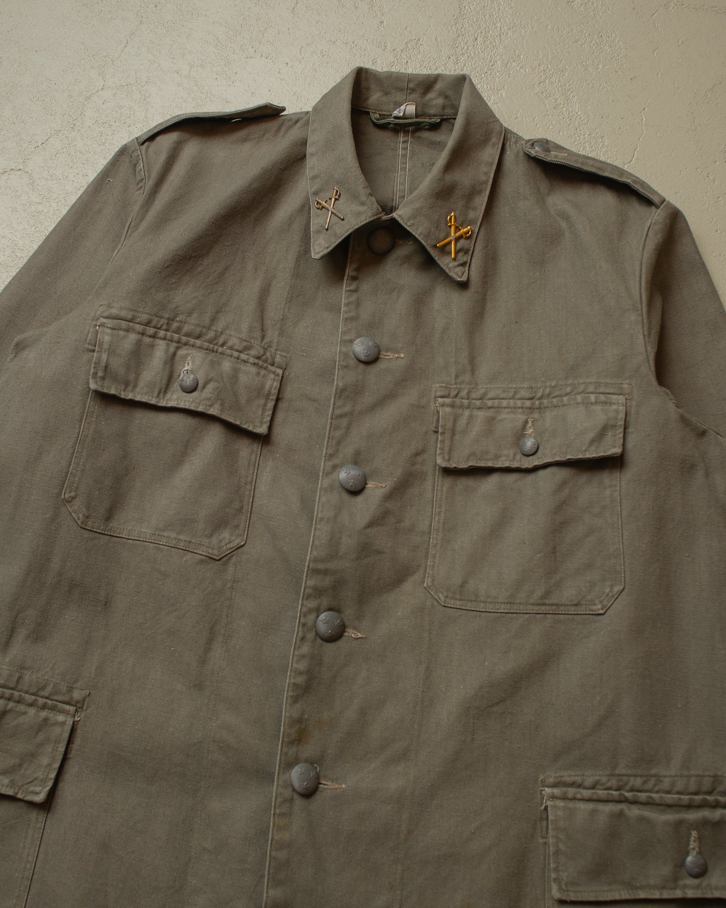 1950s/60s Swedish Army Work Jacket grey - L/XL