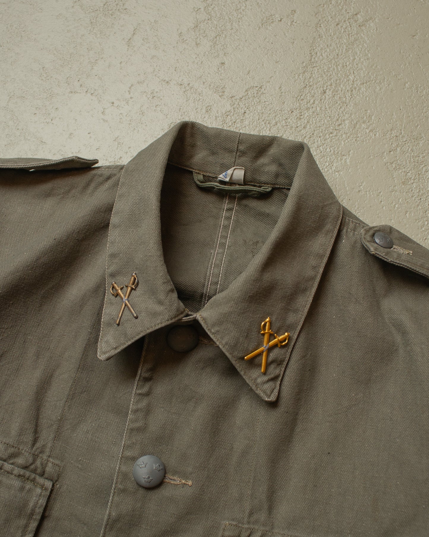 1950s/60s Swedish Army Work Jacket grey - L/XL