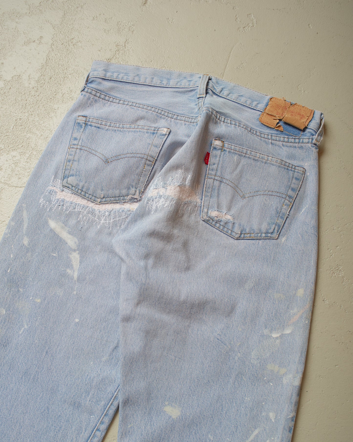 1983 Levi´s 501 Selvedge repaired Jeans blue - W31 L35