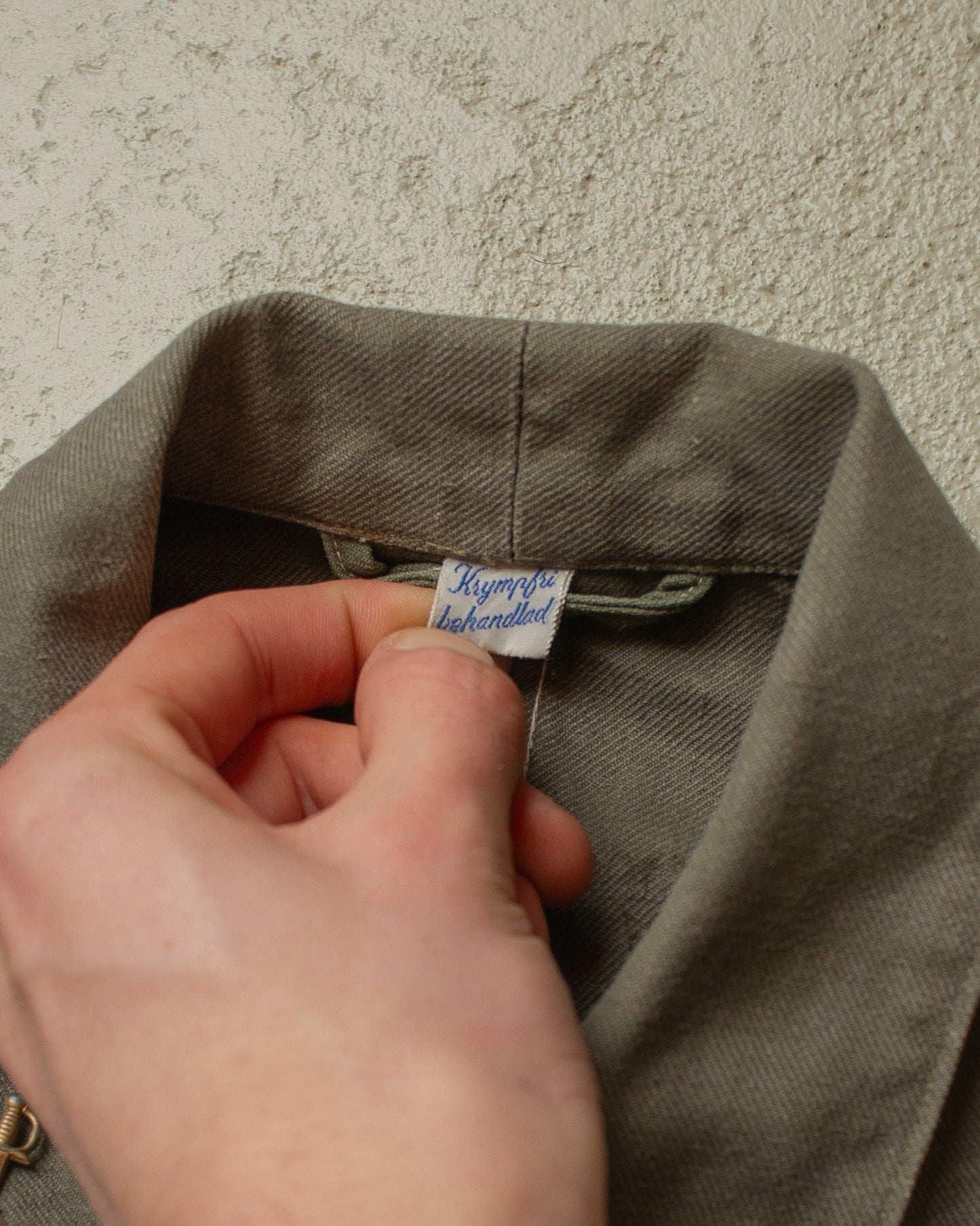 1950s/60s Swedish Army Work Jacket grey - L/XL