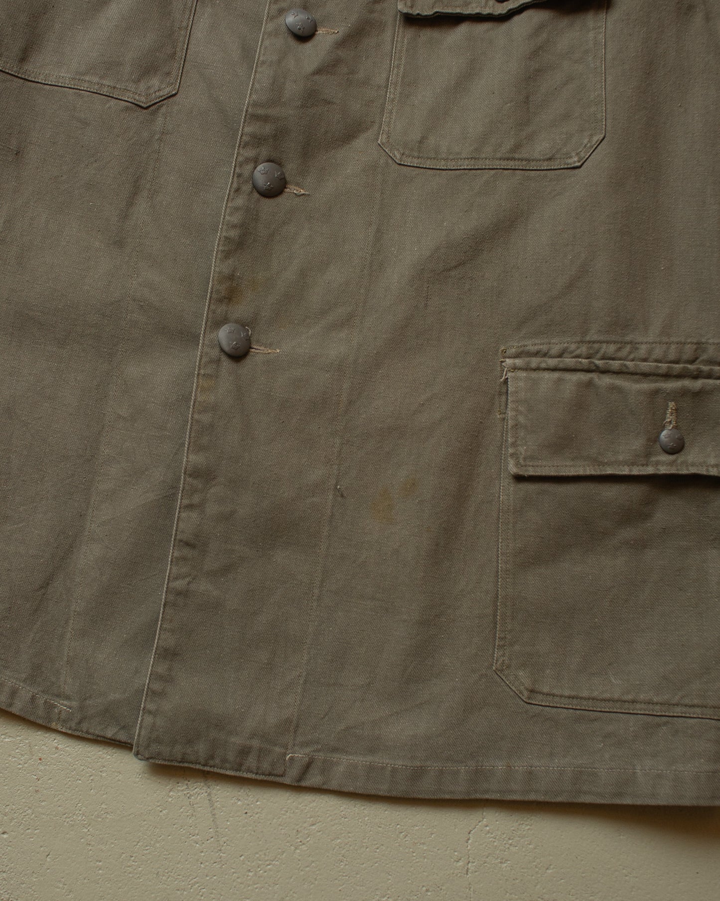 1950s/60s Swedish Army Work Jacket grey - L/XL