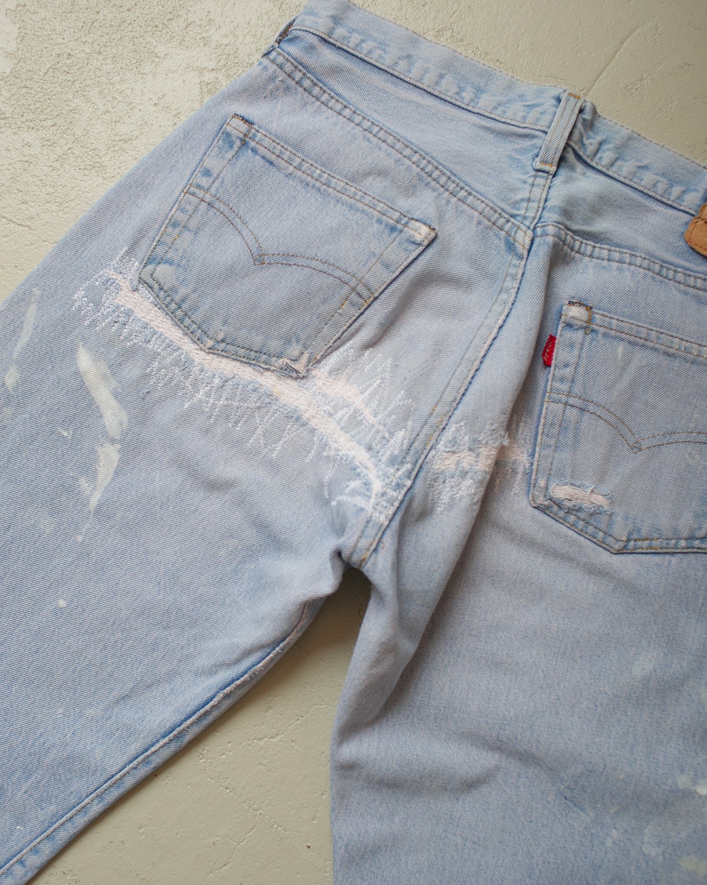 1983 Levi´s 501 Selvedge repaired Jeans blue - W31 L35