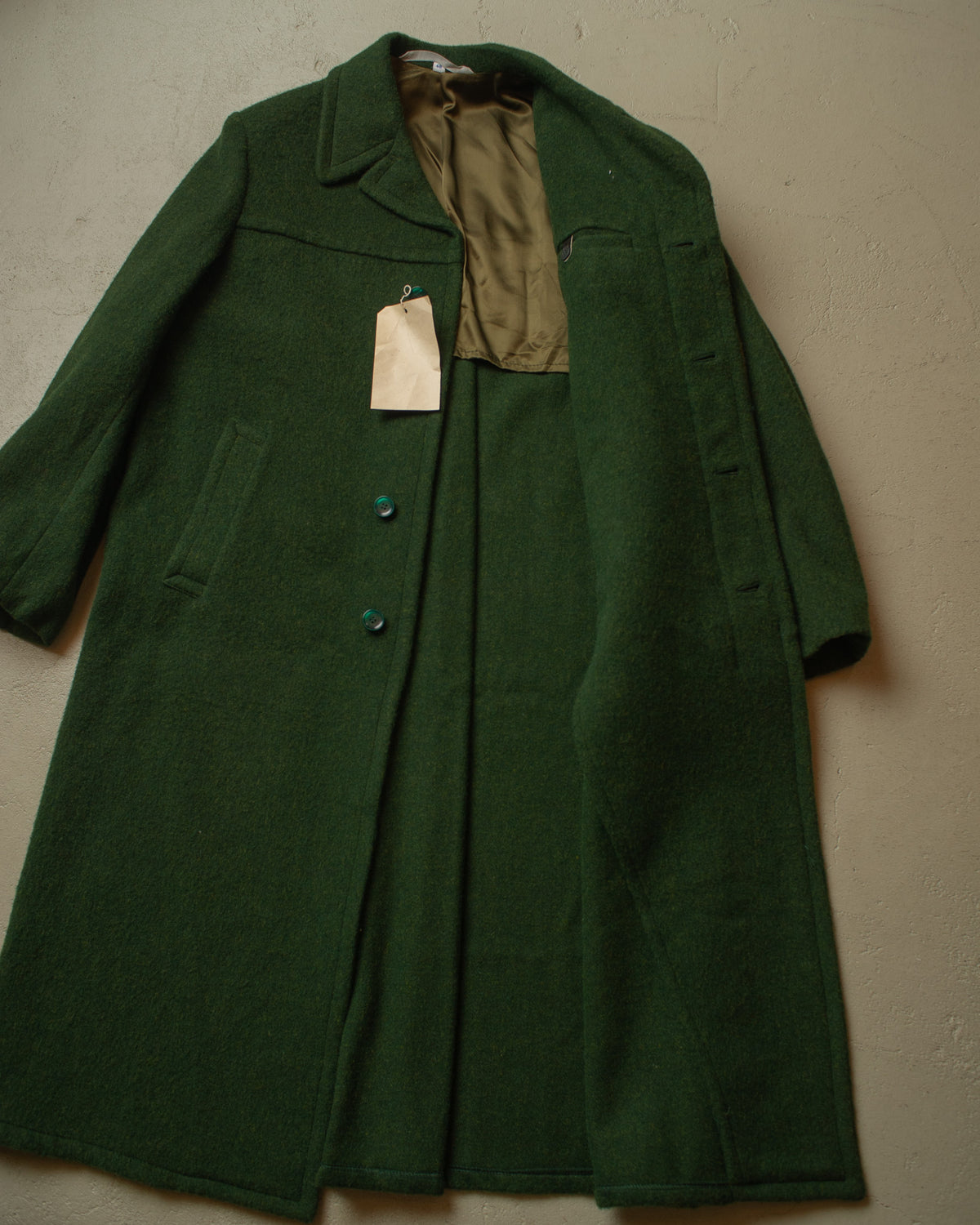 1980s Deadstock East German "Loden" Wool Coat green - L