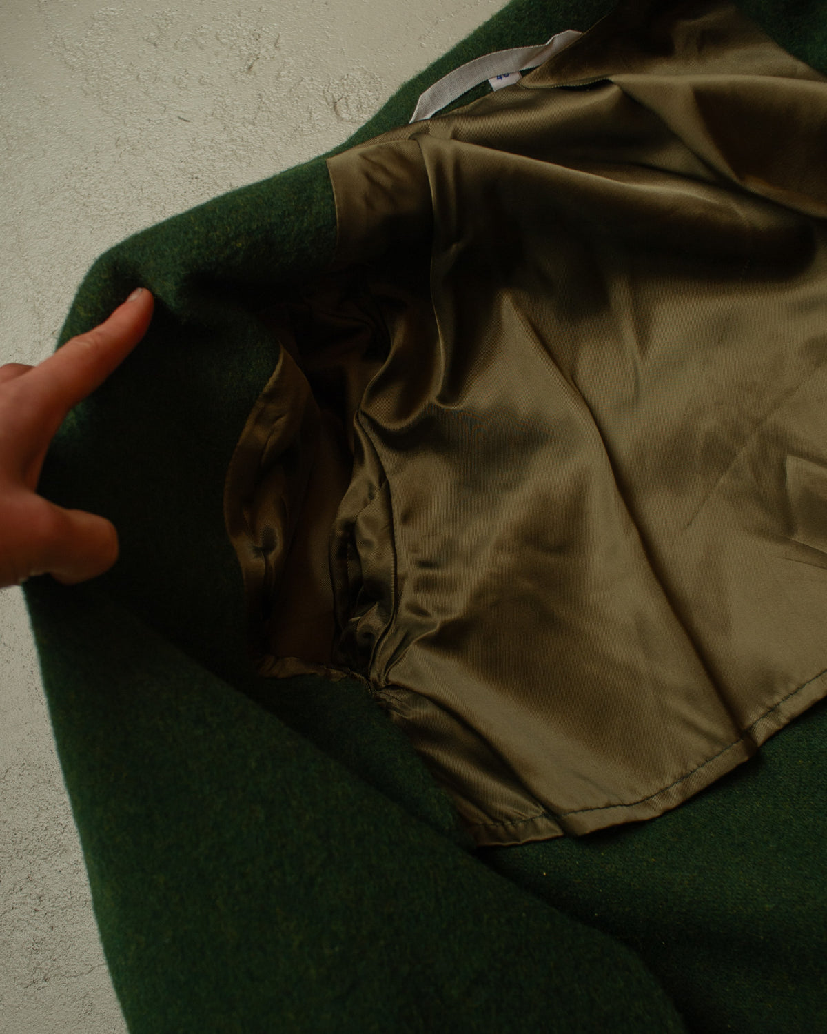 1980s Deadstock East German "Loden" Wool Coat green - L