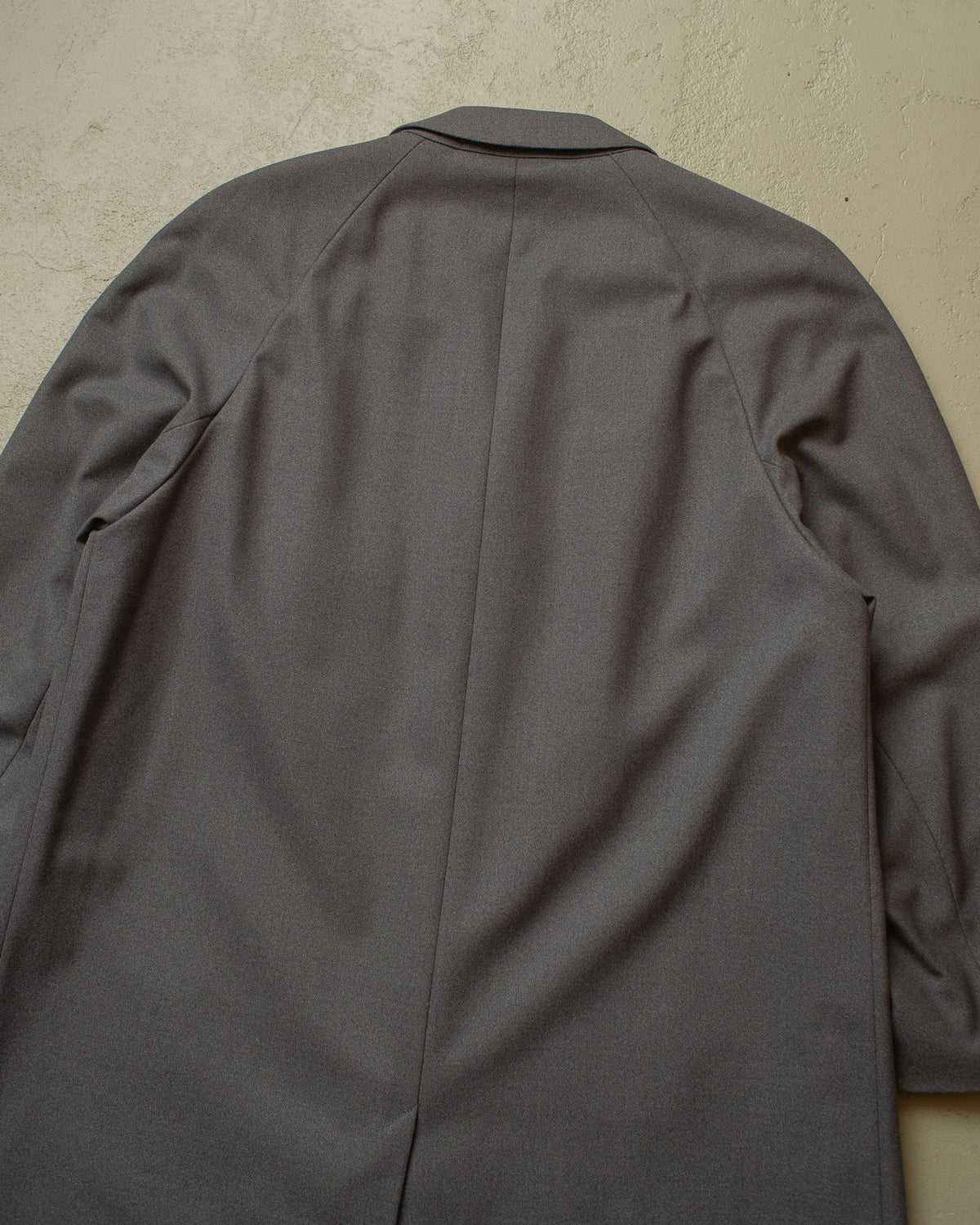 1960s German C&A Wool Gabardine Raglan Coat grey - M
