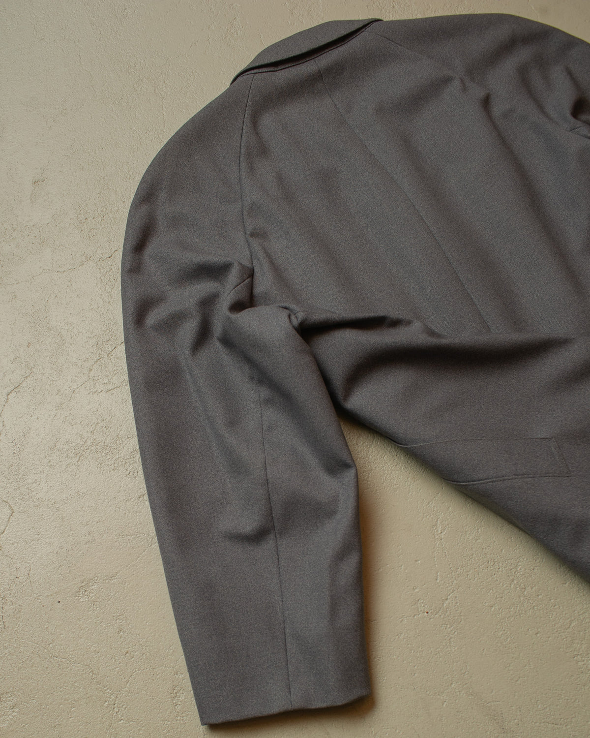 1960s German C&A Wool Gabardine Raglan Coat grey - M