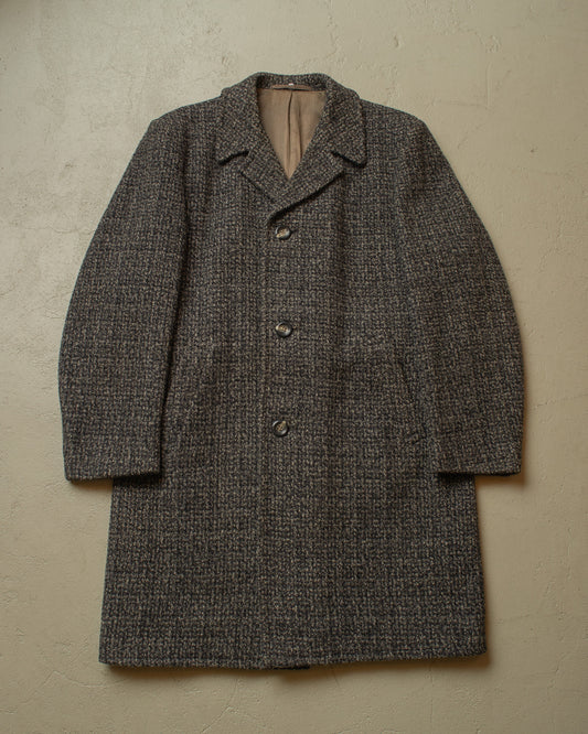 ca. 1950s/60s German Belted Wool Overcoat grey - M