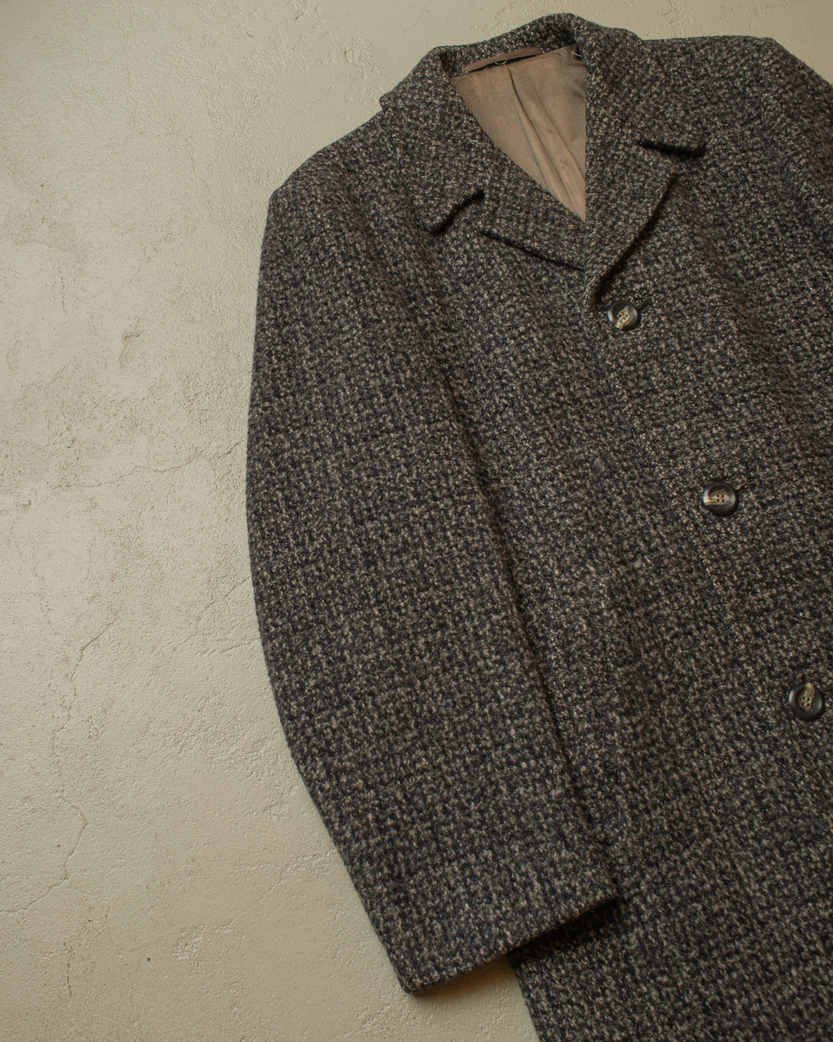 ca. 1950s/60s German Belted Wool Overcoat grey - M