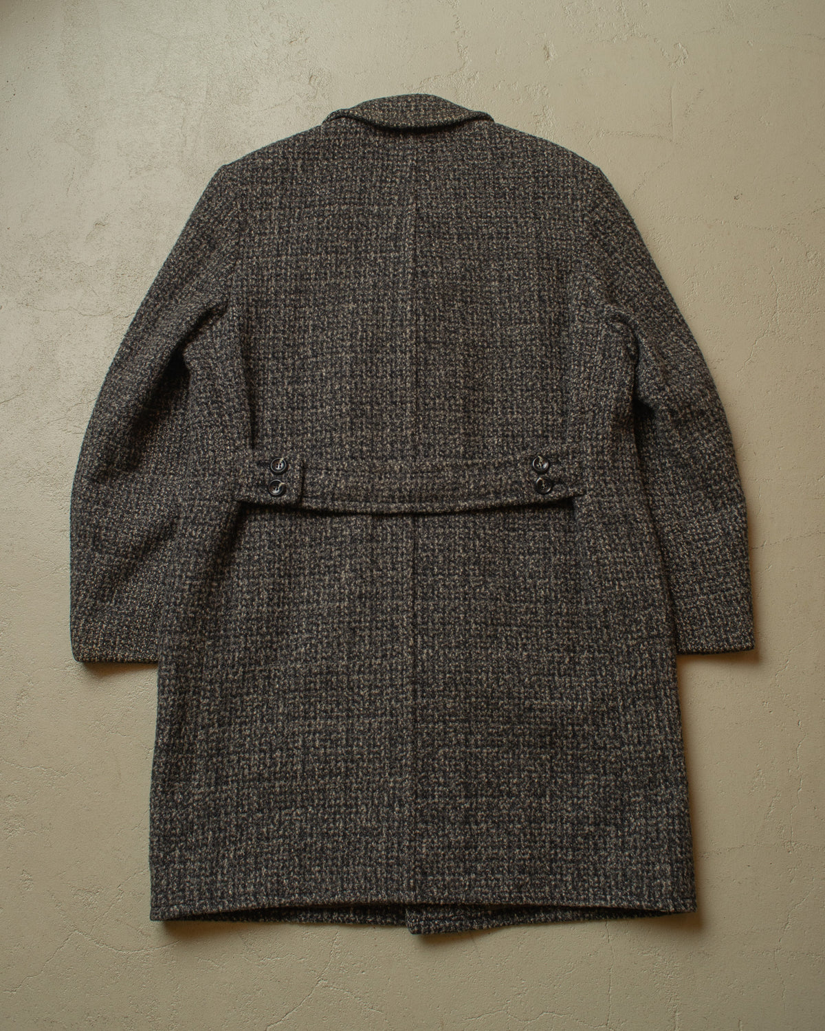 ca. 1950s/60s German Belted Wool Overcoat grey - M