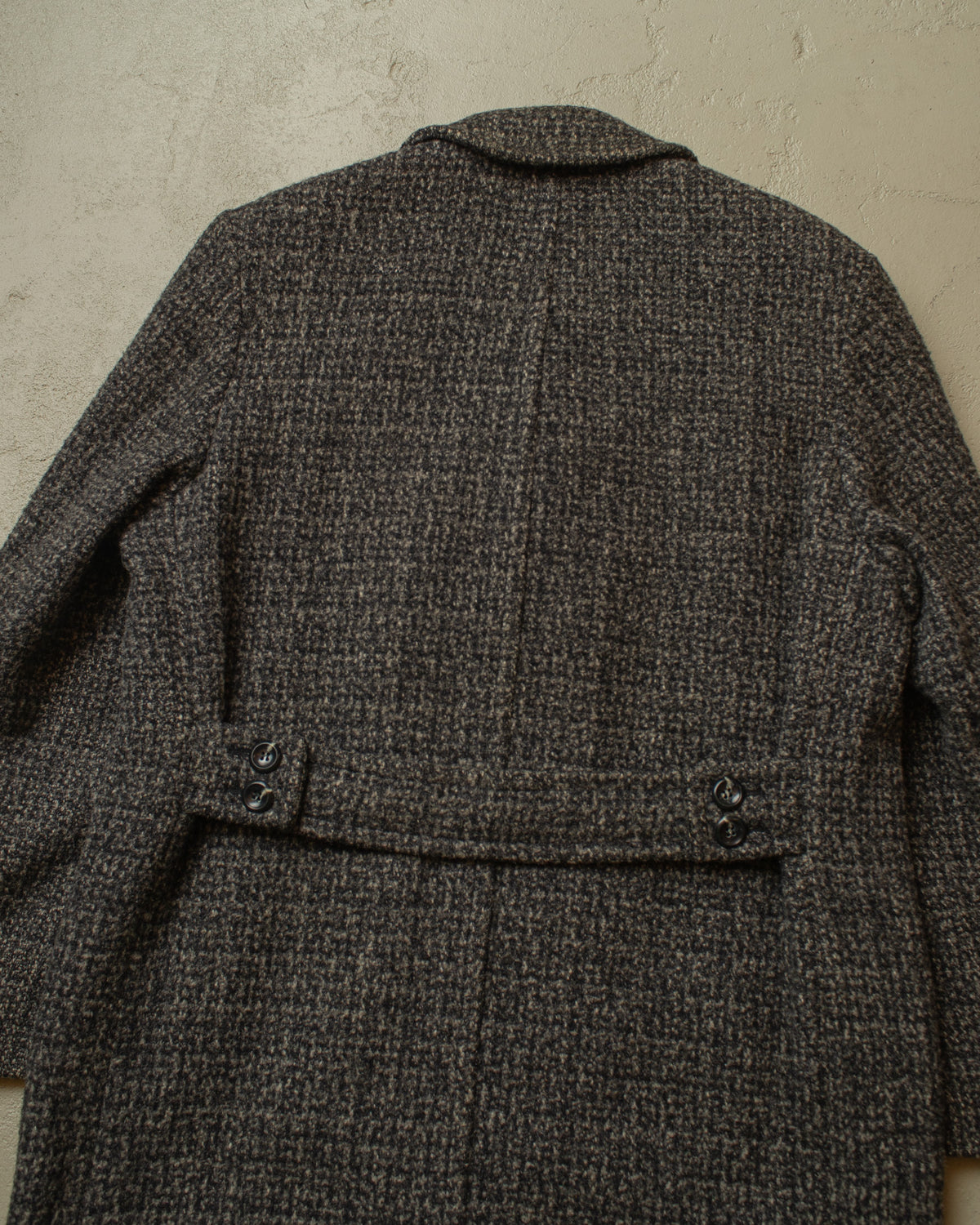 ca. 1950s/60s German Belted Wool Overcoat grey - M