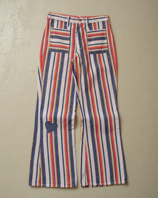 1970s Wrangler striped Flared Jeans multi - W26 L28