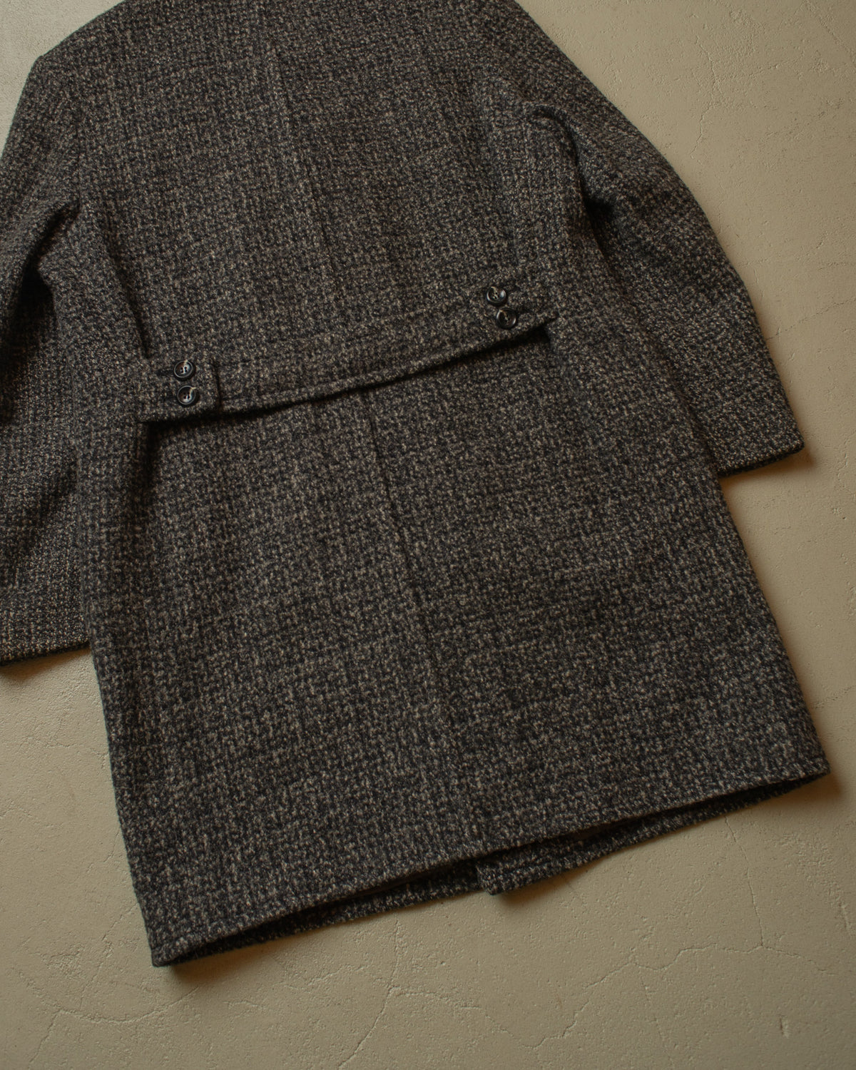 ca. 1950s/60s German Belted Wool Overcoat grey - M