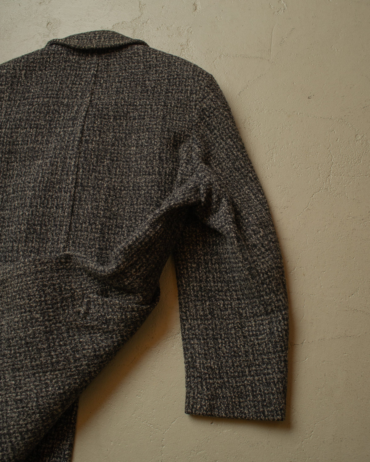 ca. 1950s/60s German Belted Wool Overcoat grey - M