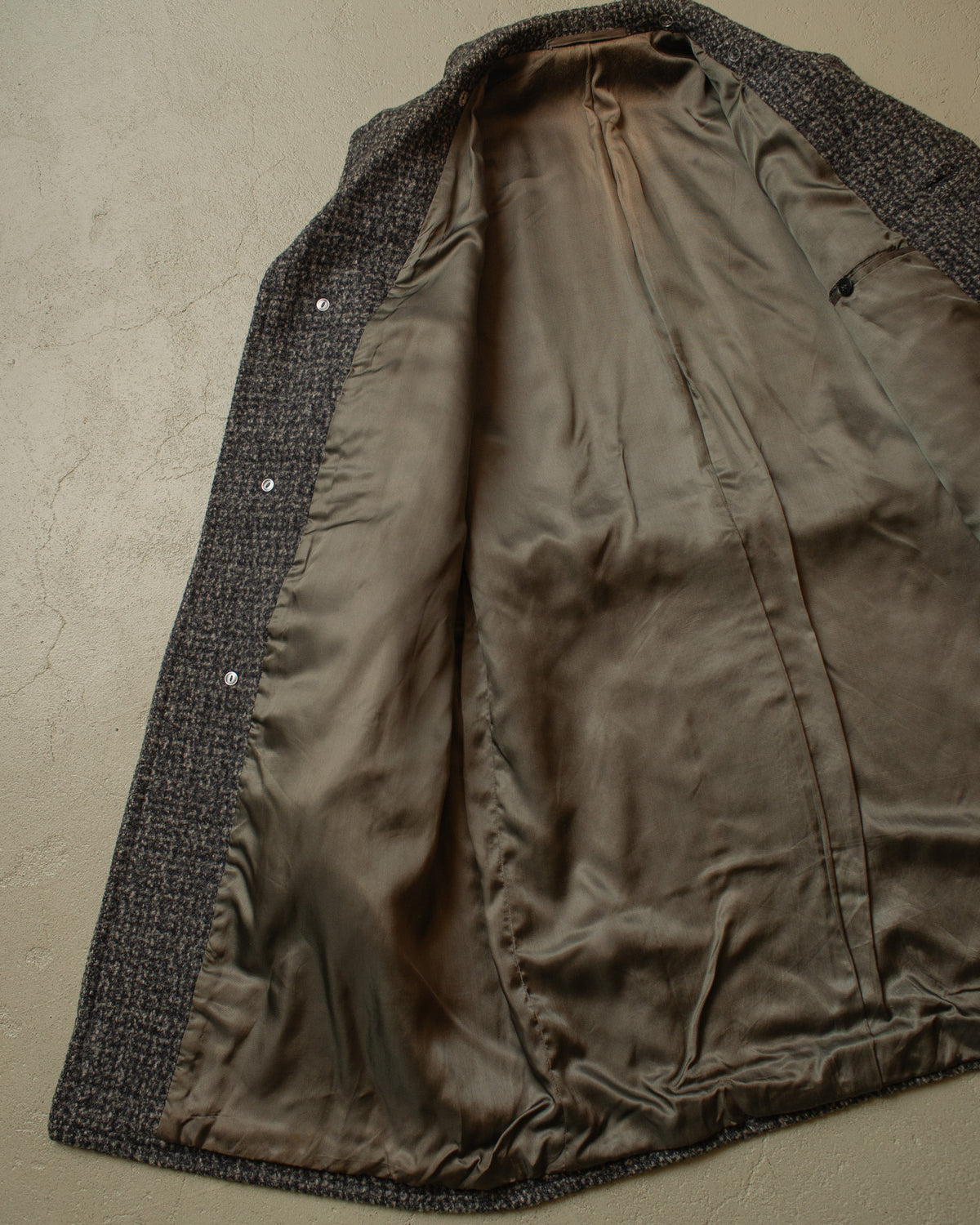 ca. 1950s/60s German Belted Wool Overcoat grey - M