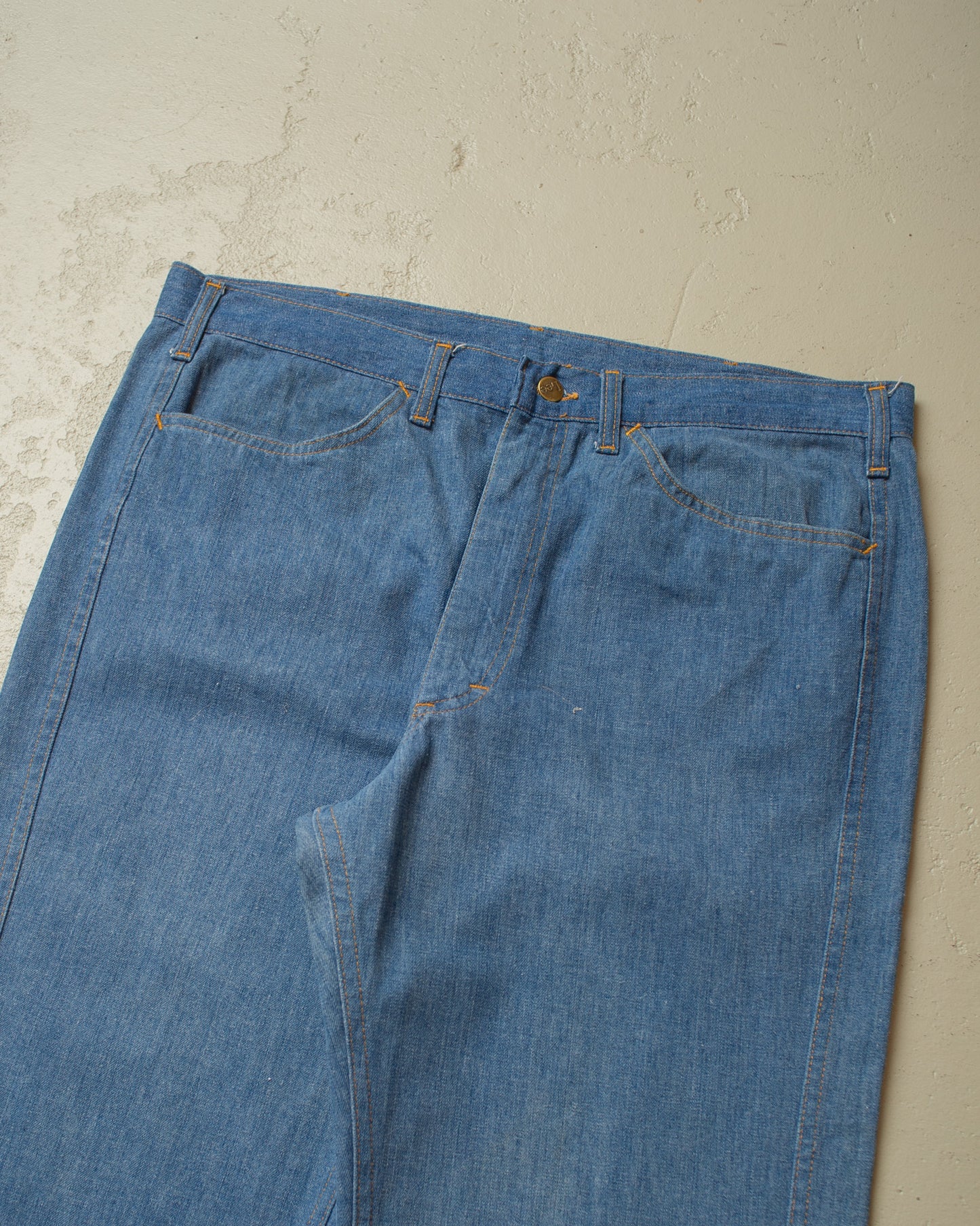 1970s Lee Set Flared Cotton Pants blue - W38 L33