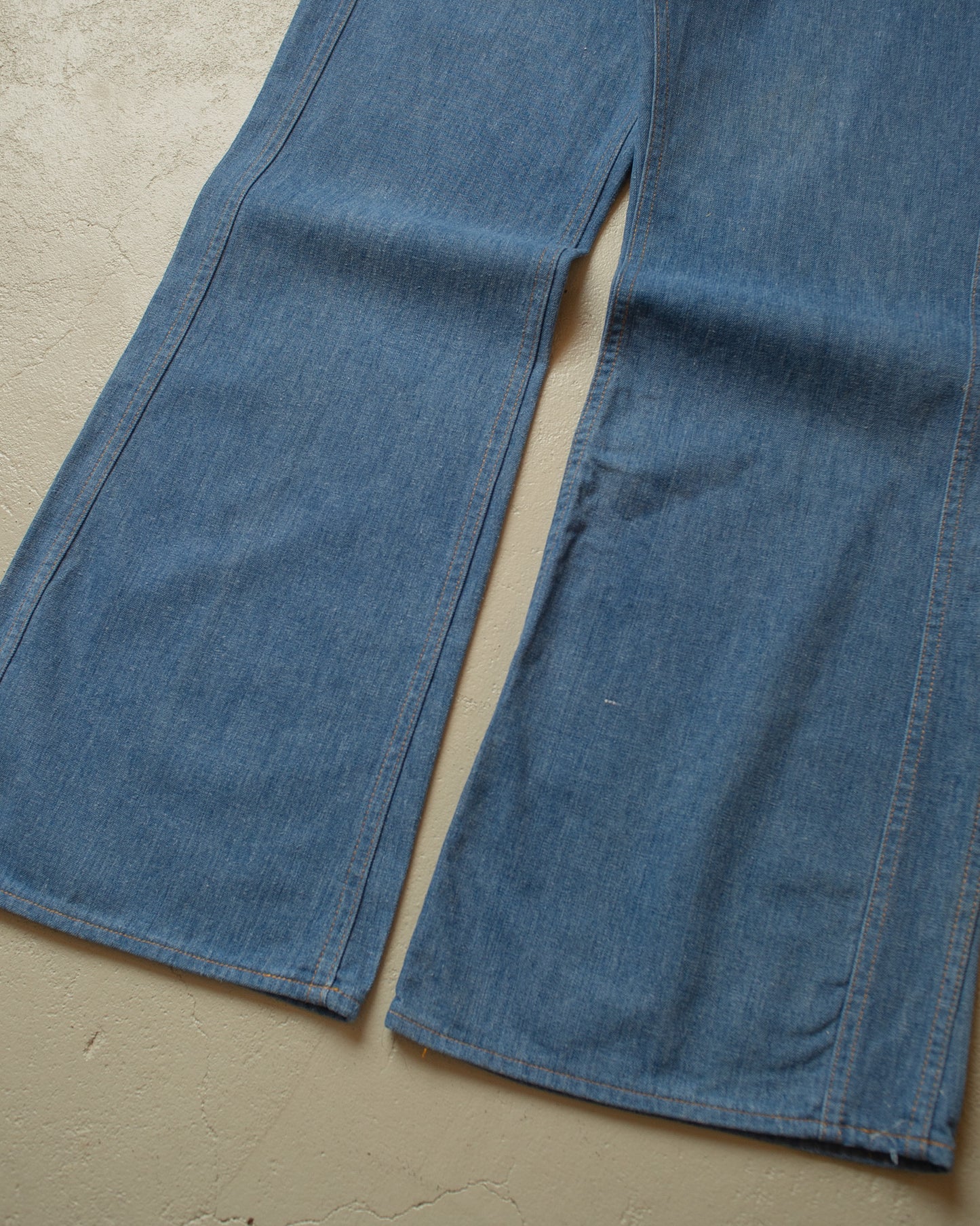 1970s Lee Set Flared Cotton Pants blue - W38 L33