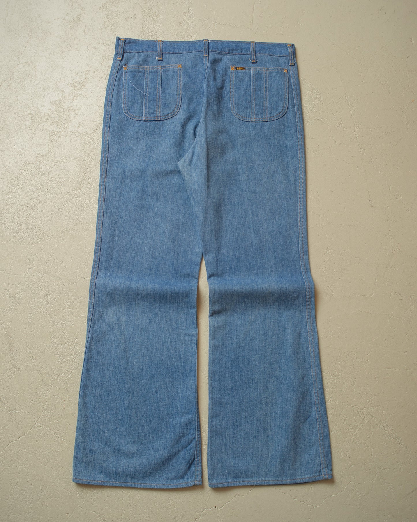 1970s Lee Set Flared Cotton Pants blue - W38 L33