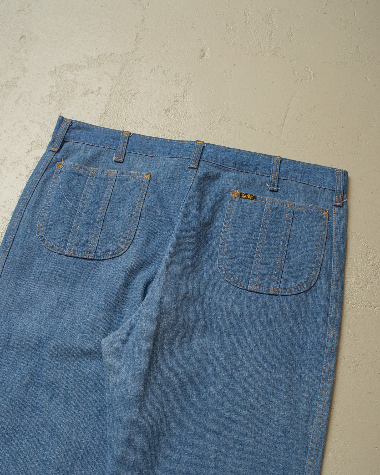 1970s Lee Set Flared Cotton Pants blue - W38 L33